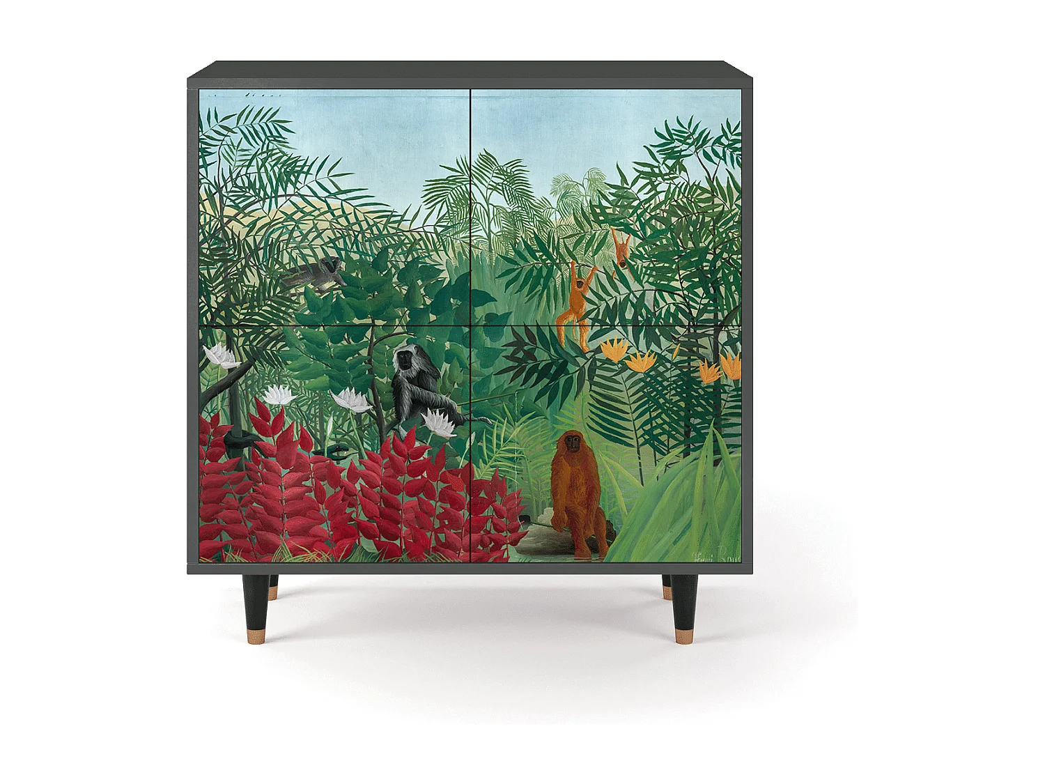 Sideboard - 94x96x48 cm - BS3 - Jungles in Paris, Anthrazit