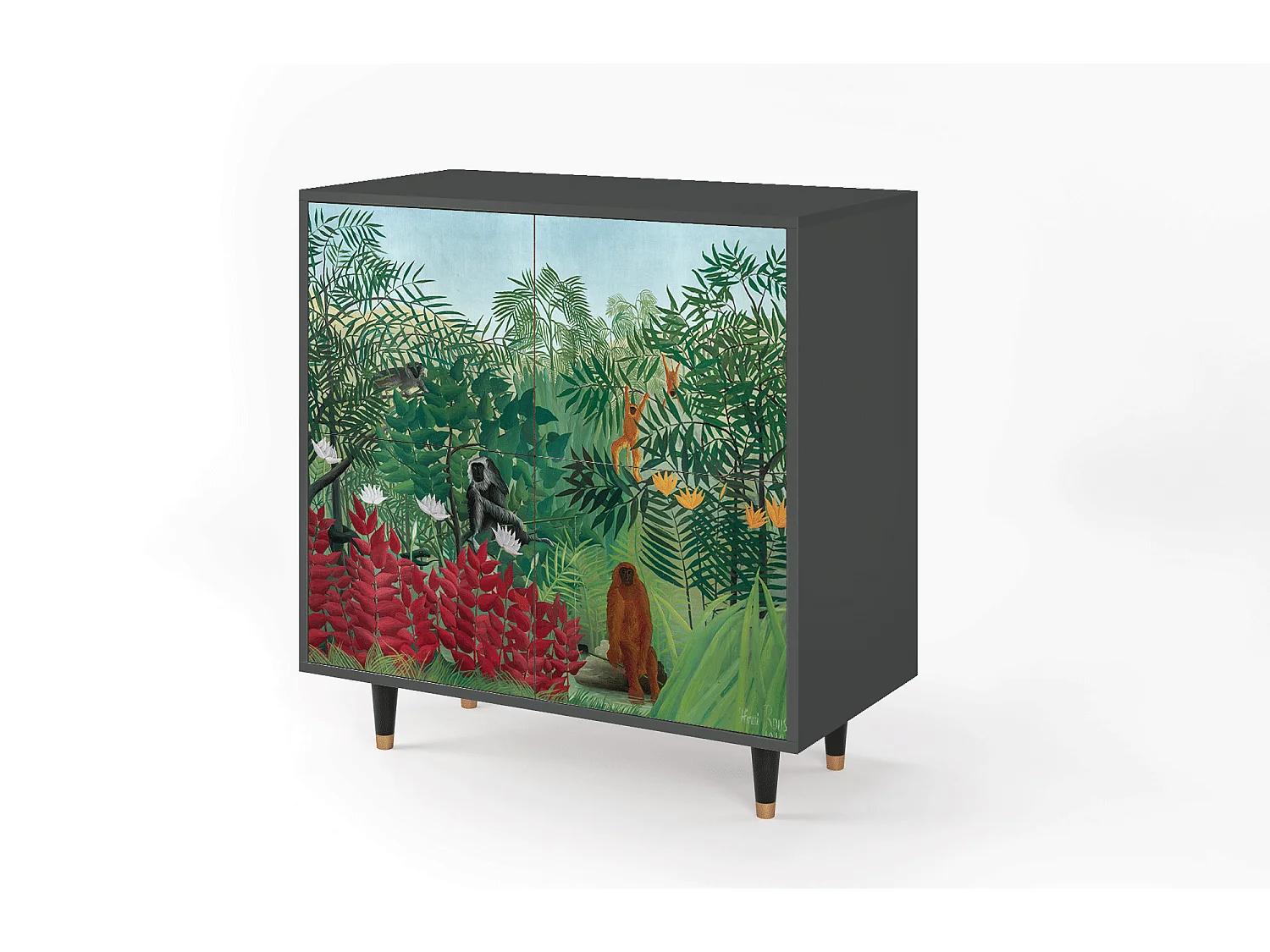 Sideboard - 94x96x48 cm - BS3 - Jungles in Paris, Anthrazit