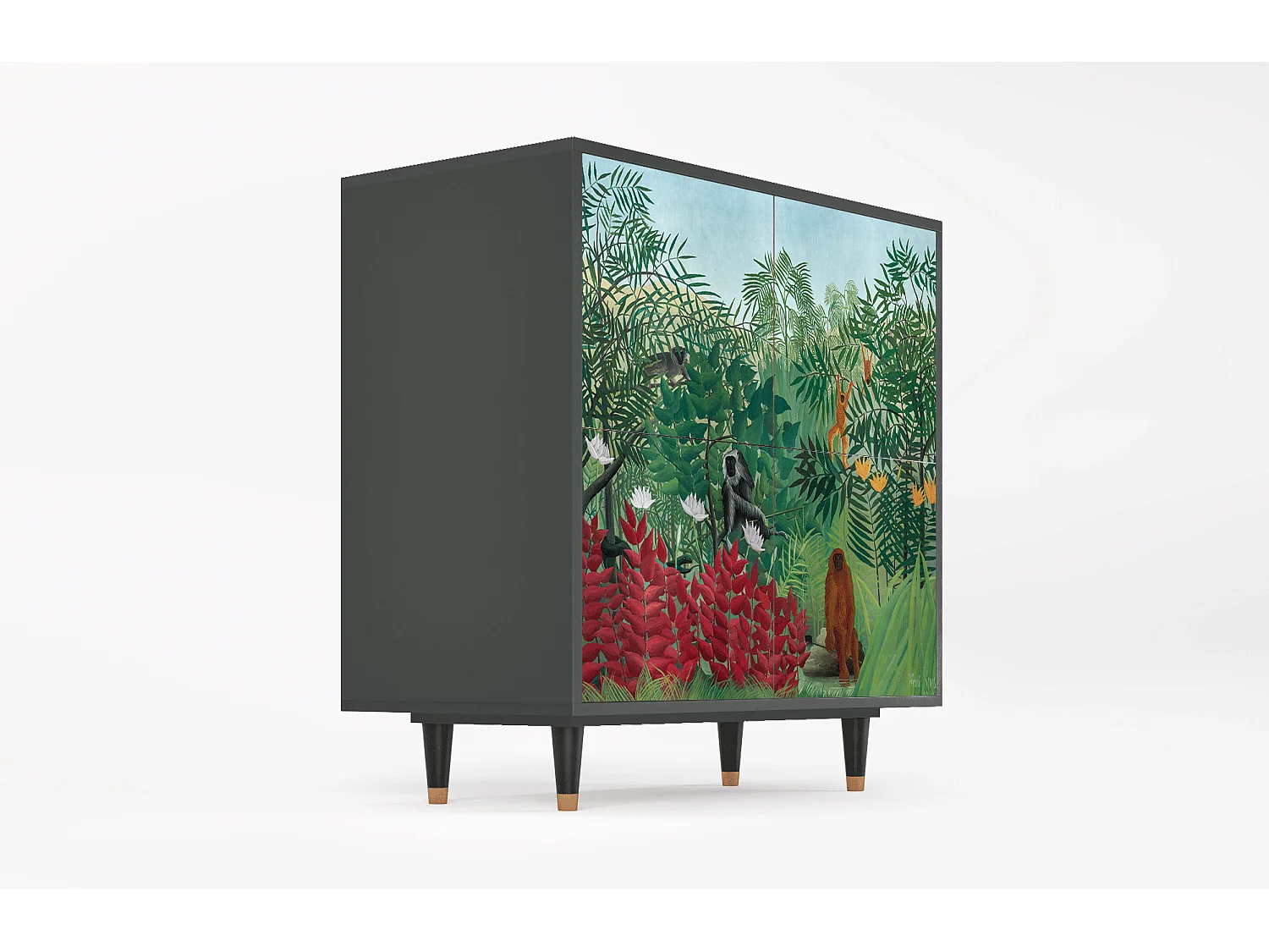 Sideboard - 94x96x48 cm - BS3 - Jungles in Paris, Anthrazit