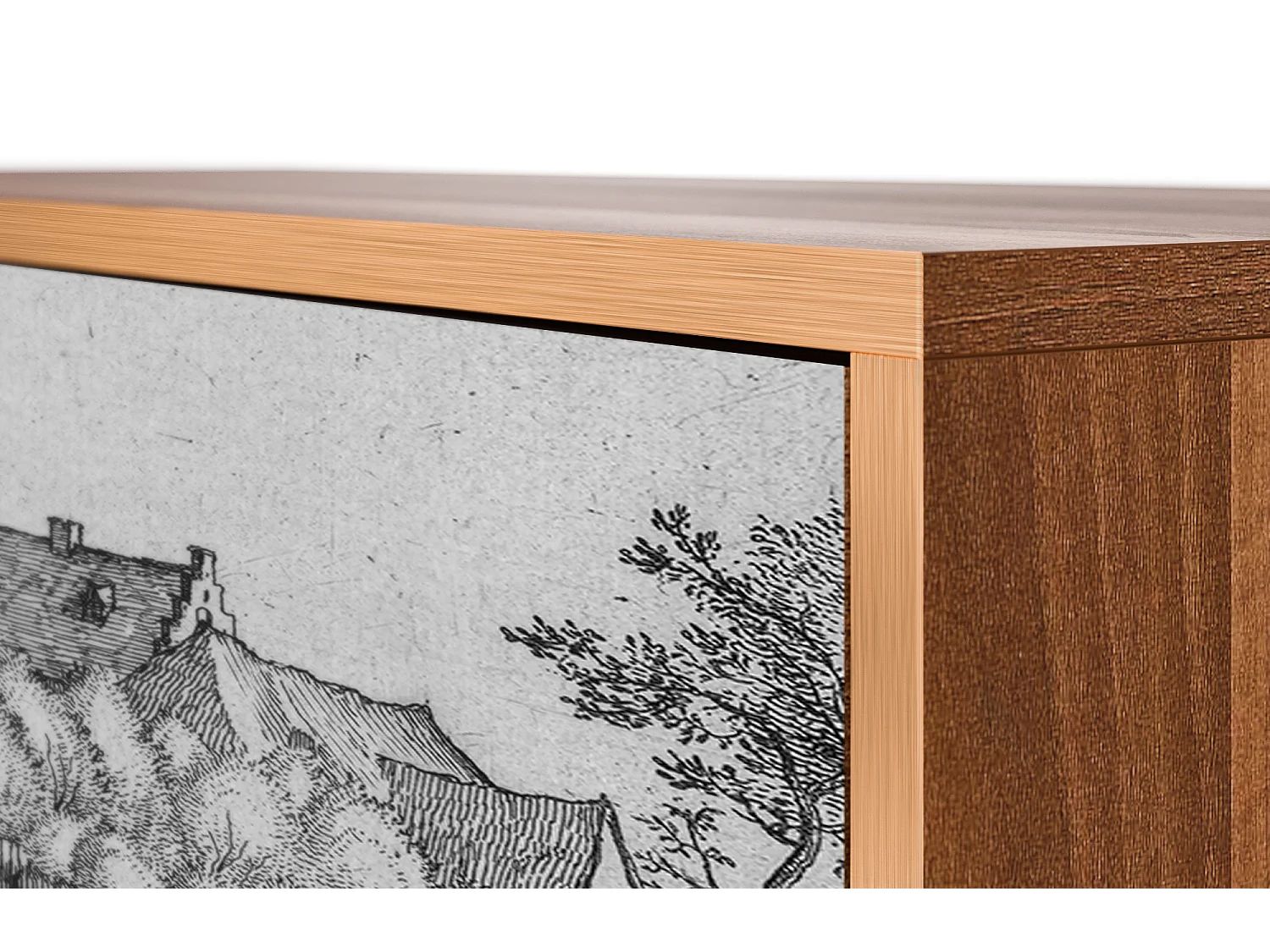 Sideboard - 115х84х41 cm - S3 - Farms in a Village, Walnuss