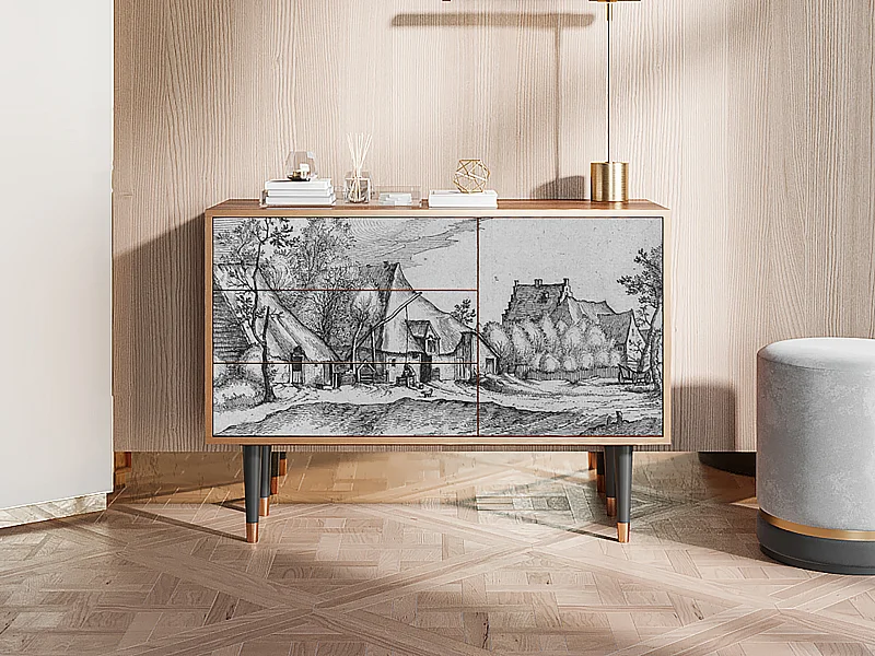 Sideboard - 115х84х41 cm - S3 - Farms in a Village, Walnuss
