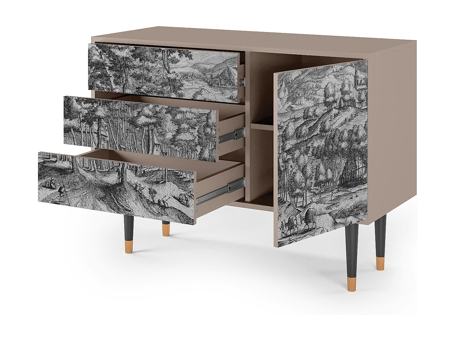 Credenza - 115х84х41 cm - S3 - Rusticorum, Latte