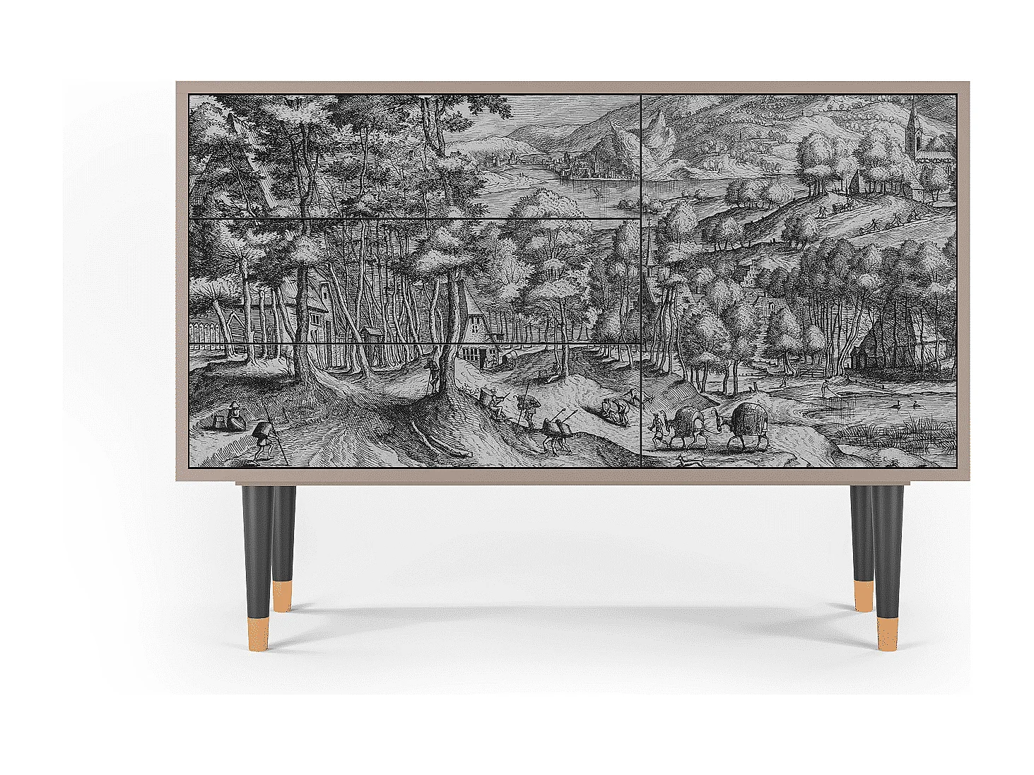 Credenza - 115х84х41 cm - S3 - Rusticorum, Latte