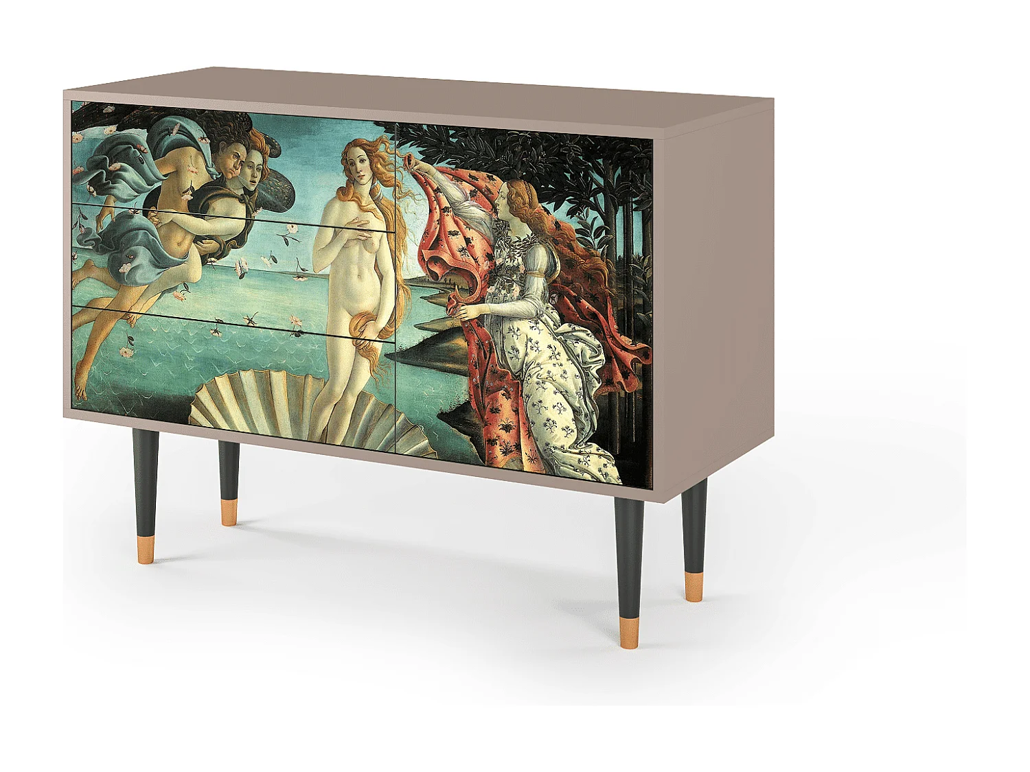 Credenza - 115х84х41 cm - S3 - The Birth of Venus, Latte