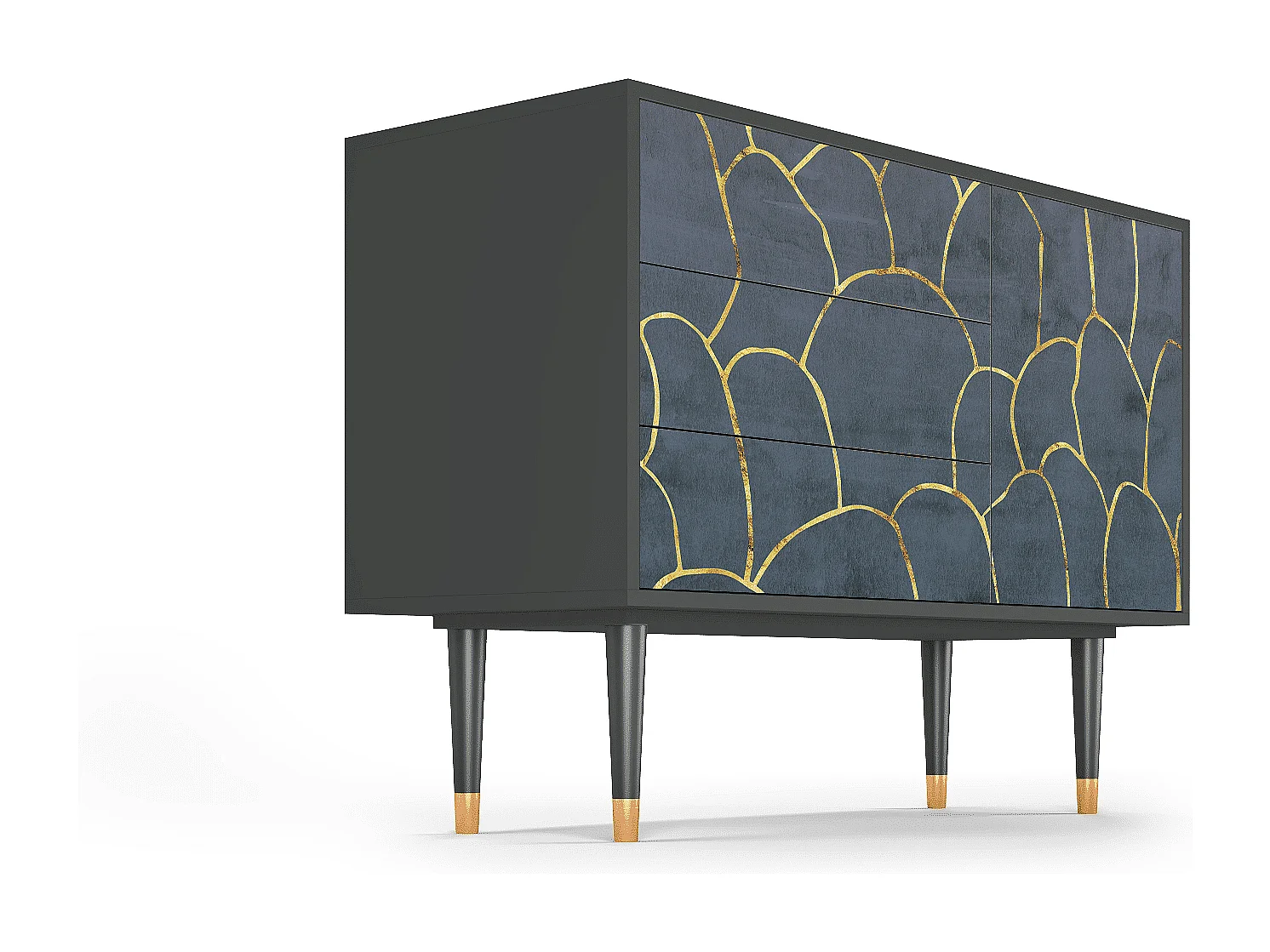 Dressoir - 115х84х41 cm - S3 - Blue Lagoon, Antraciet