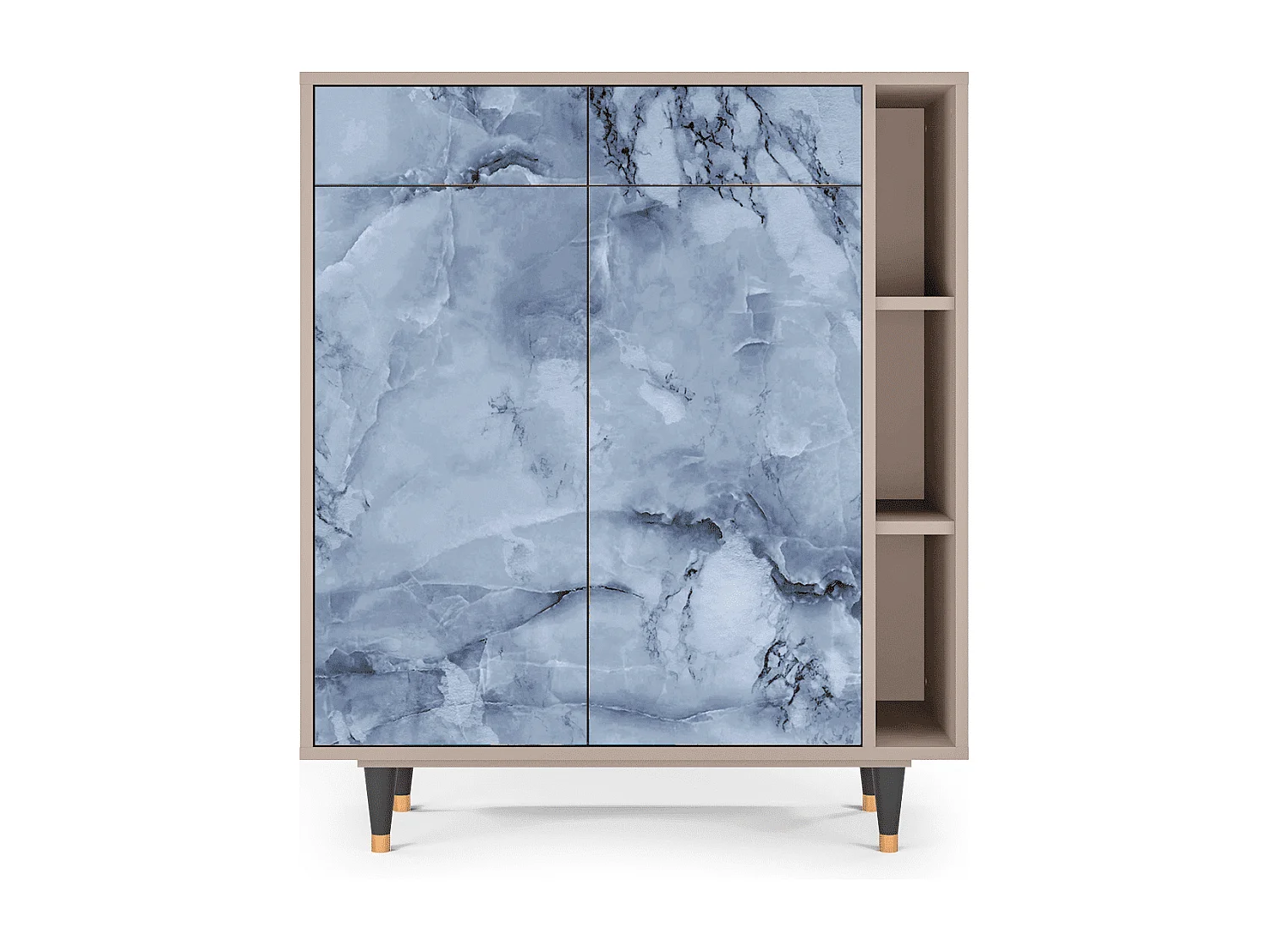 Kredens - 96х110х41 cm - BS6 - Feather Ice, Latte