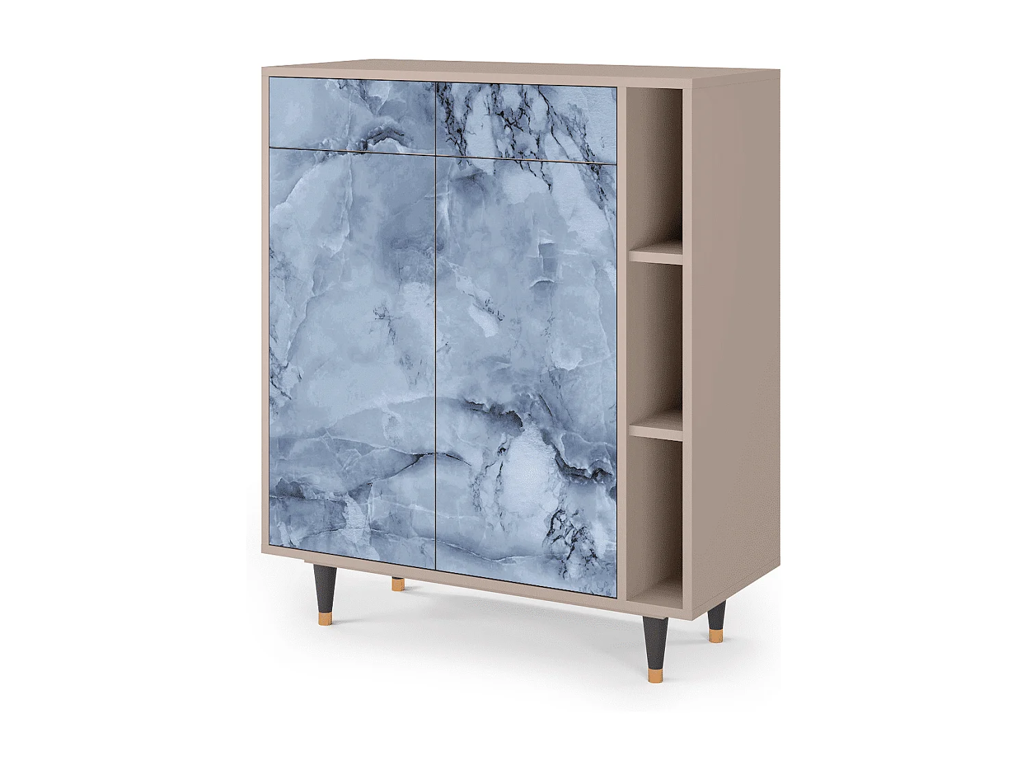 Kredens - 96х110х41 cm - BS6 - Feather Ice, Latte