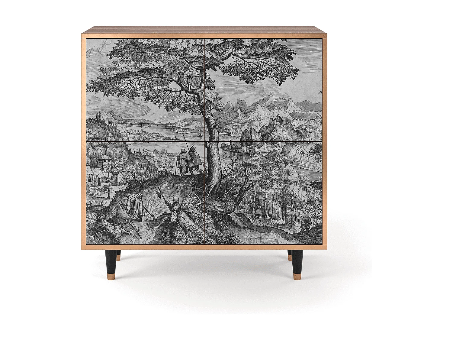 Buffet - 94x96x48 cm - BS3 - Milites Requiescentes, Noyer