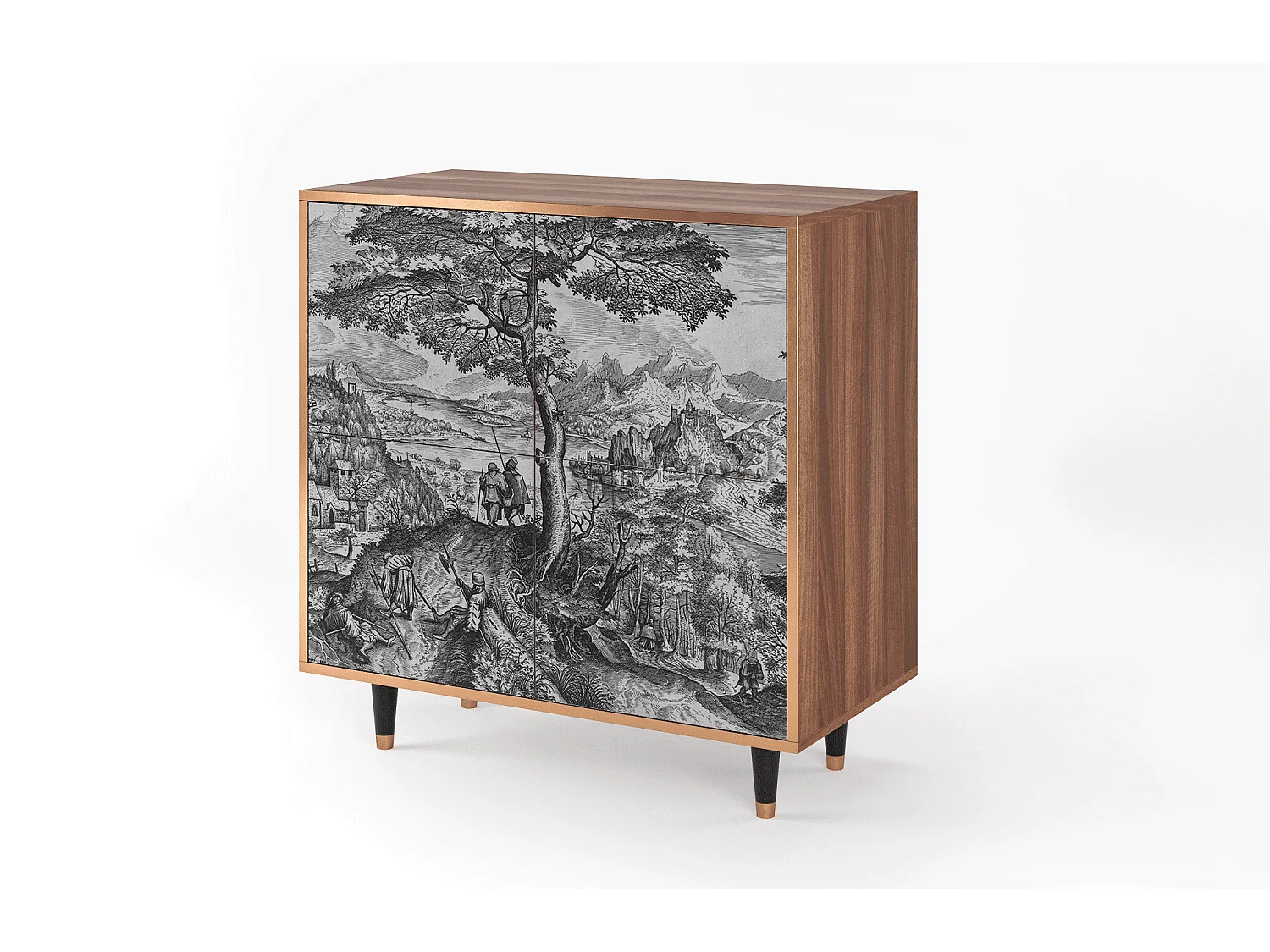 Sideboard - 94x96x48 cm - BS3 - Milites Requiescentes, Walnuss