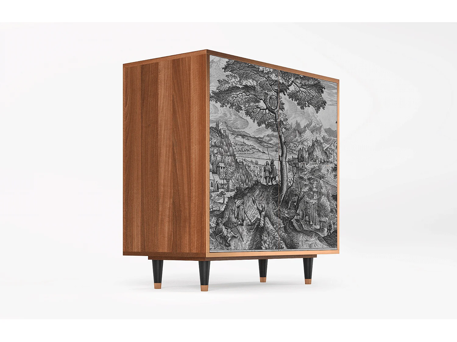 Sideboard - 94x96x48 cm - BS3 - Milites Requiescentes, Walnuss