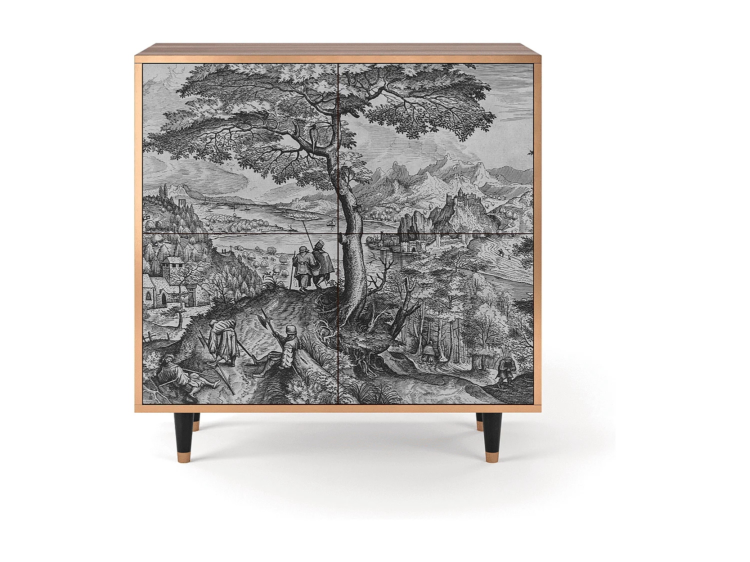 Buffet - 94x96x48 cm - BS3 - Milites Requiescentes, Noyer