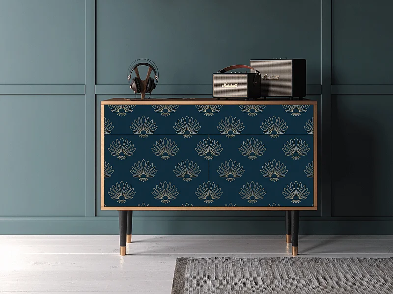 Dressoir - 115x85x48 cm - BS4 - Blue Lotus, Walnoot