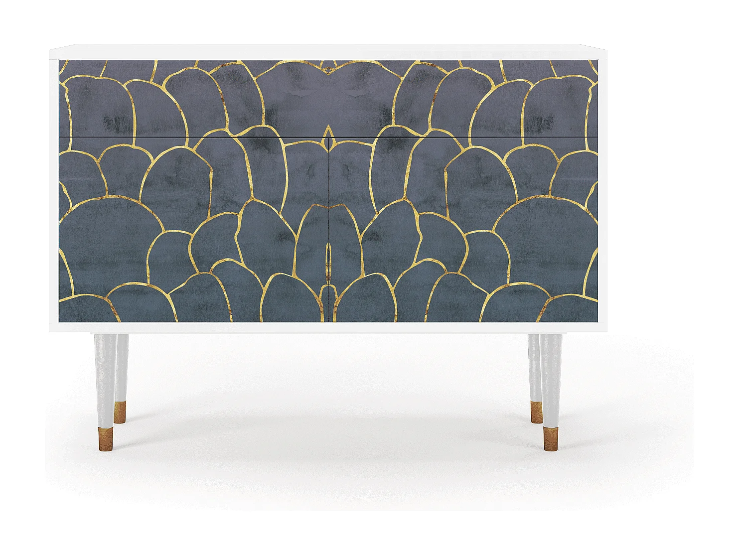 Credenza - 115x85x48 cm - BS4 - Blue Lagoon, Bianco