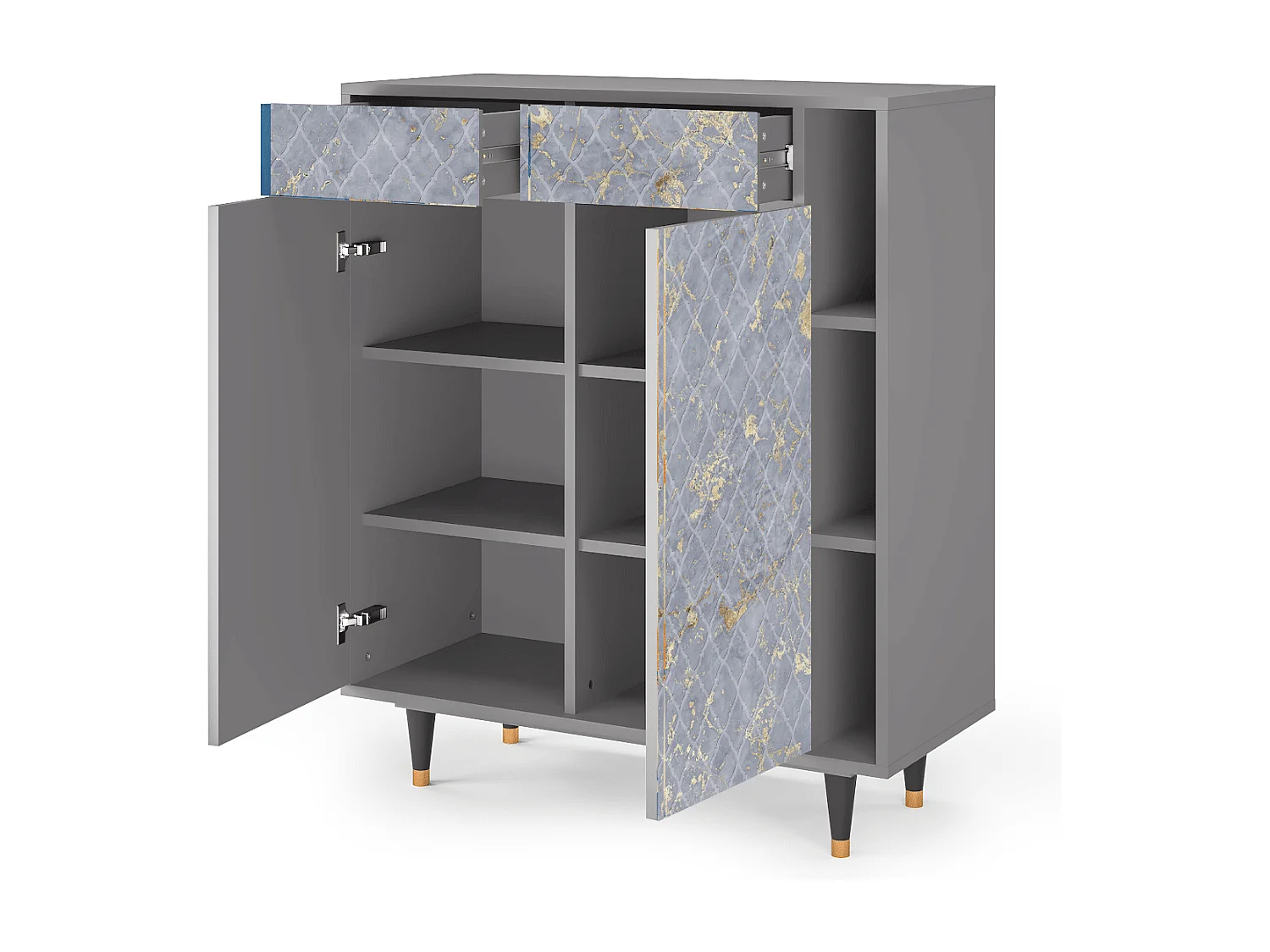 Aparador - 96х110х41 cm - BS6 - Golden Smoke, Cinza