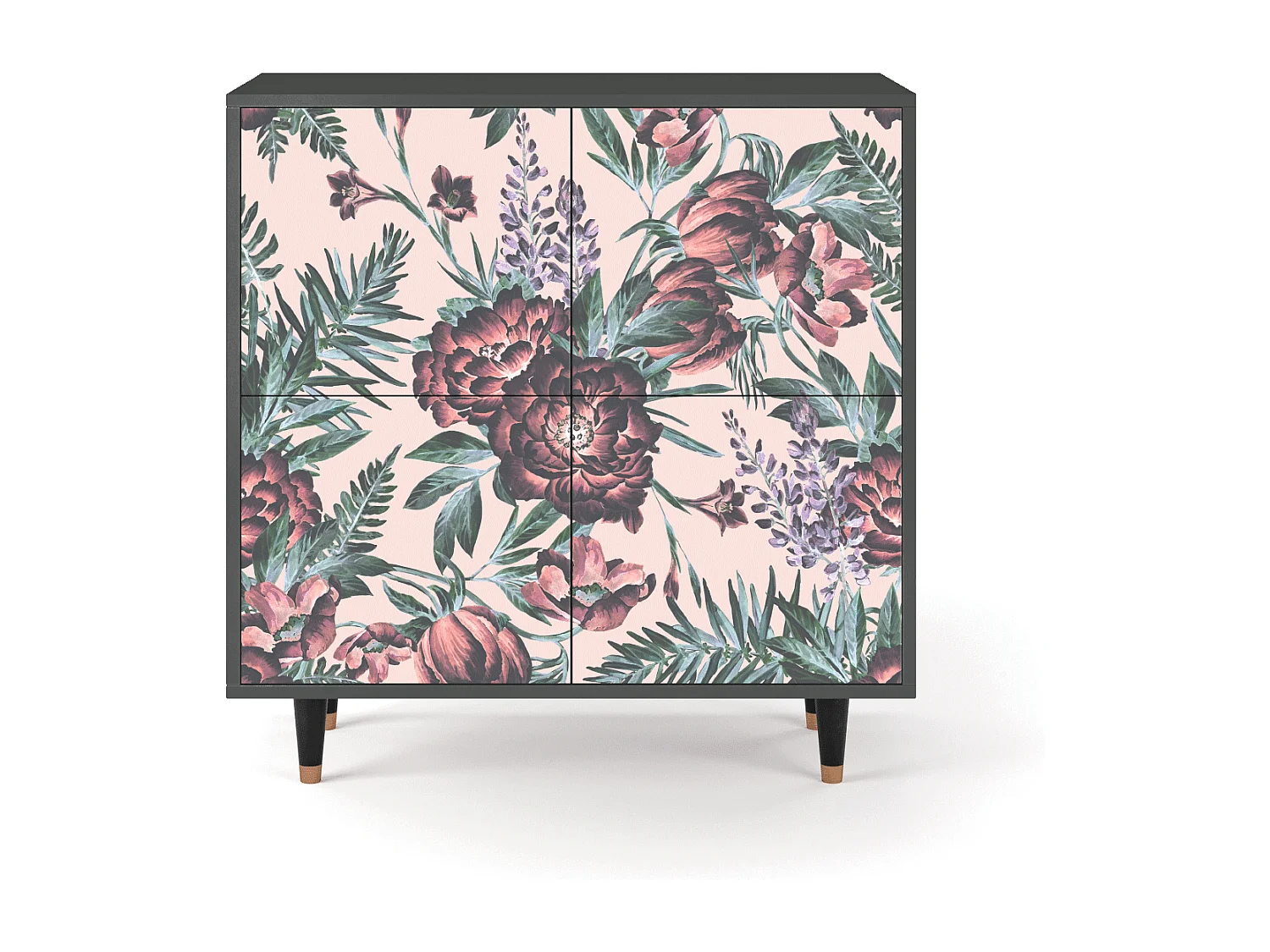 Aparador - 94x96x48 cm - BS3 - Peach Peonies, Antracite
