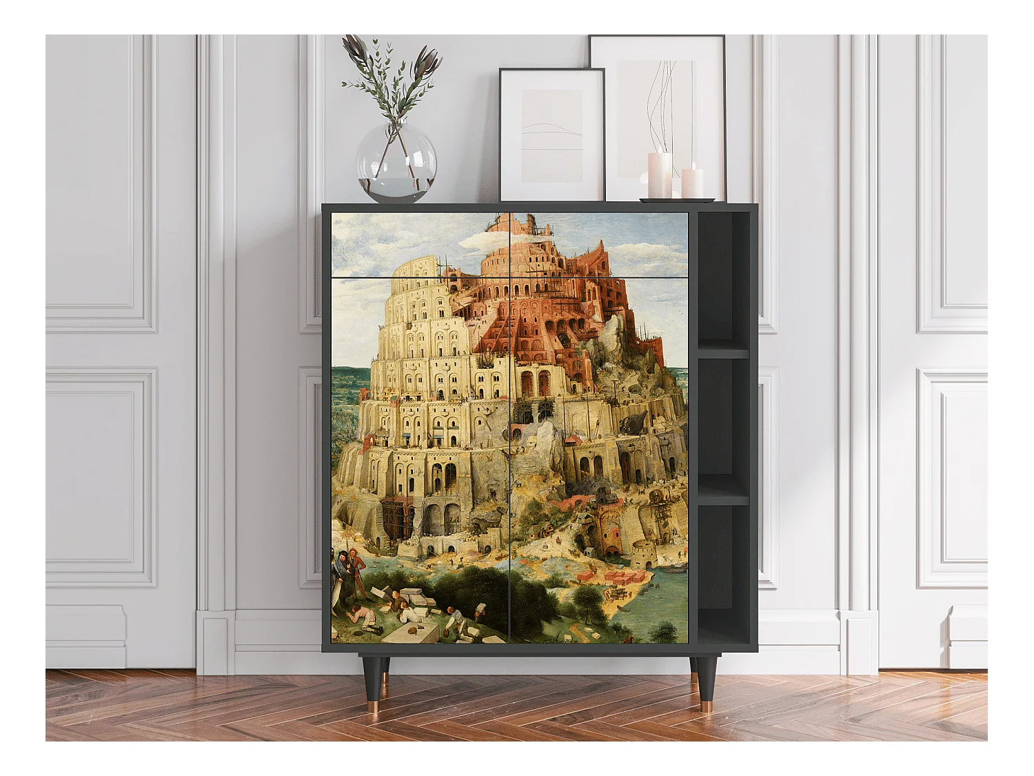 Dressoir - 96х110х41 cm - BS6 - Elder The Tower, Antraciet
