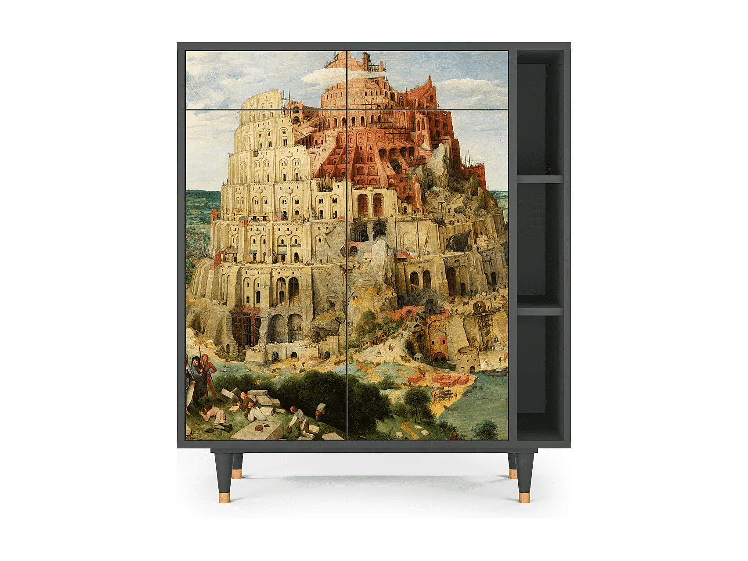 Dressoir - 96х110х41 cm - BS6 - Elder The Tower, Antraciet