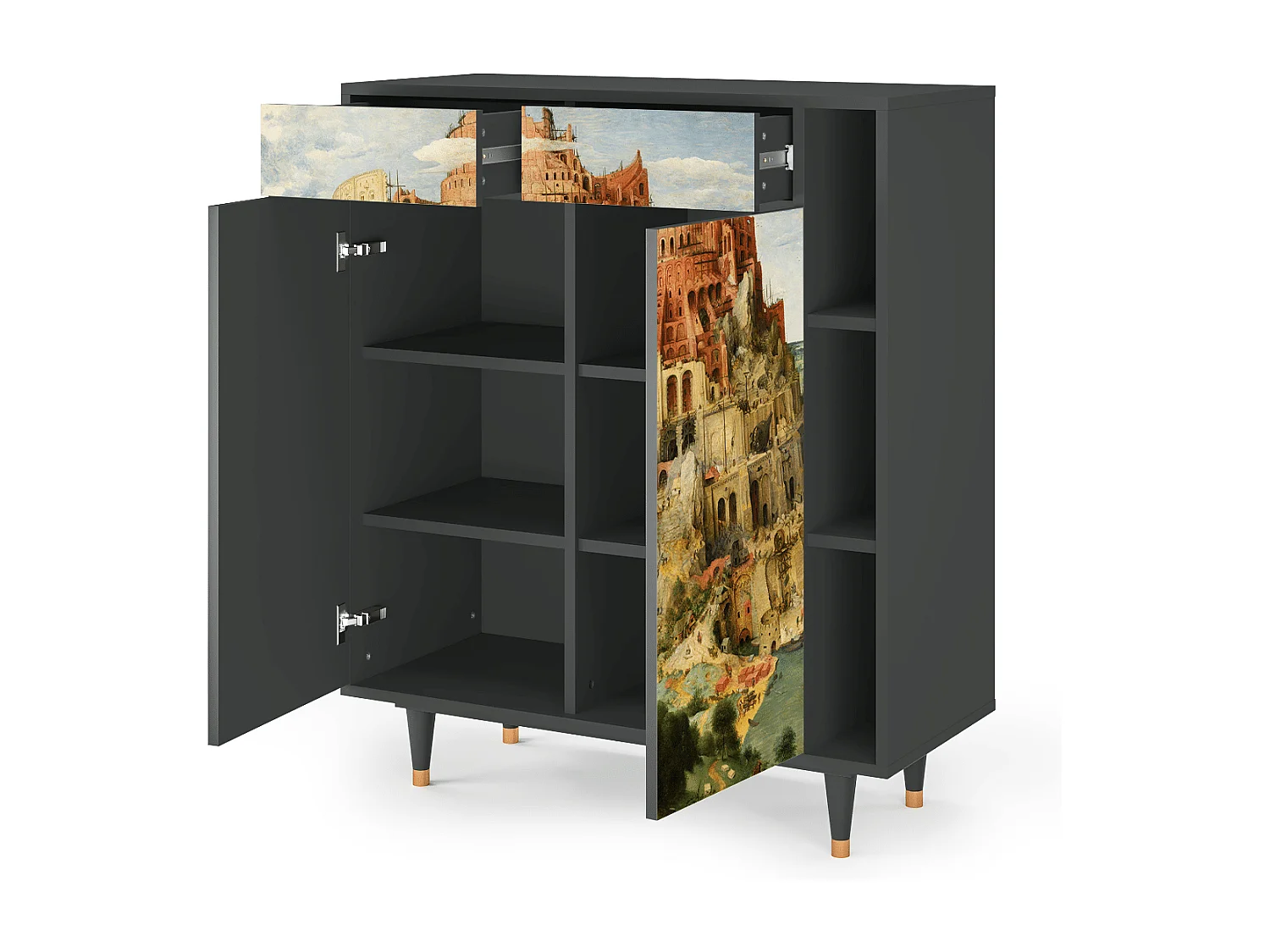 Dressoir - 96х110х41 cm - BS6 - Elder The Tower, Antraciet