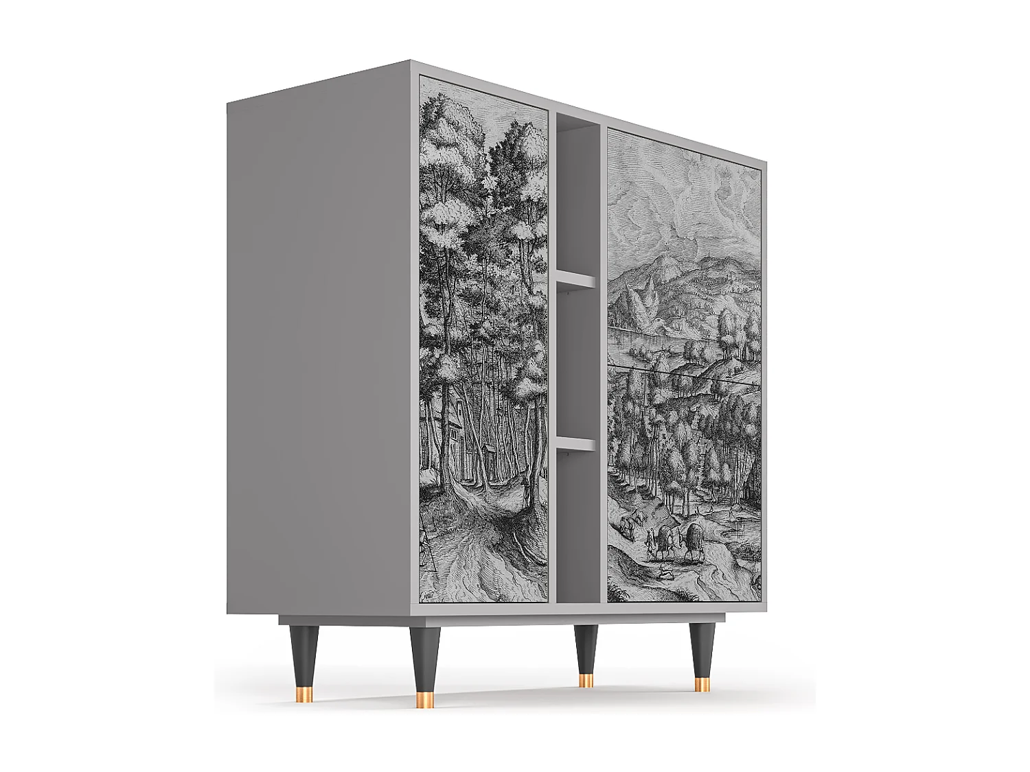 Buffet - 94х96х41 cm - BS5 - Rusticorum, Gris