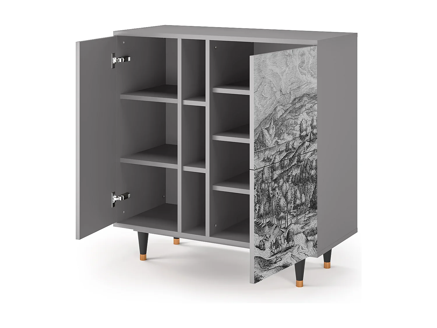 Buffet - 94х96х41 cm - BS5 - Rusticorum, Gris