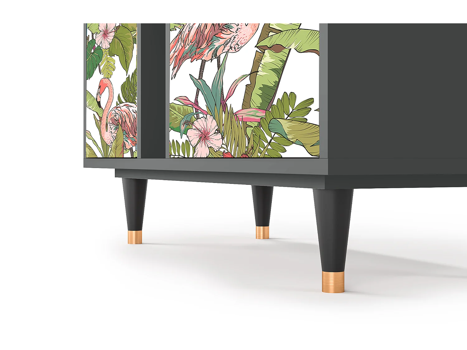 Kredens - 94х96х41 cm - BS5 - Sweet Flamingo, Antracyt