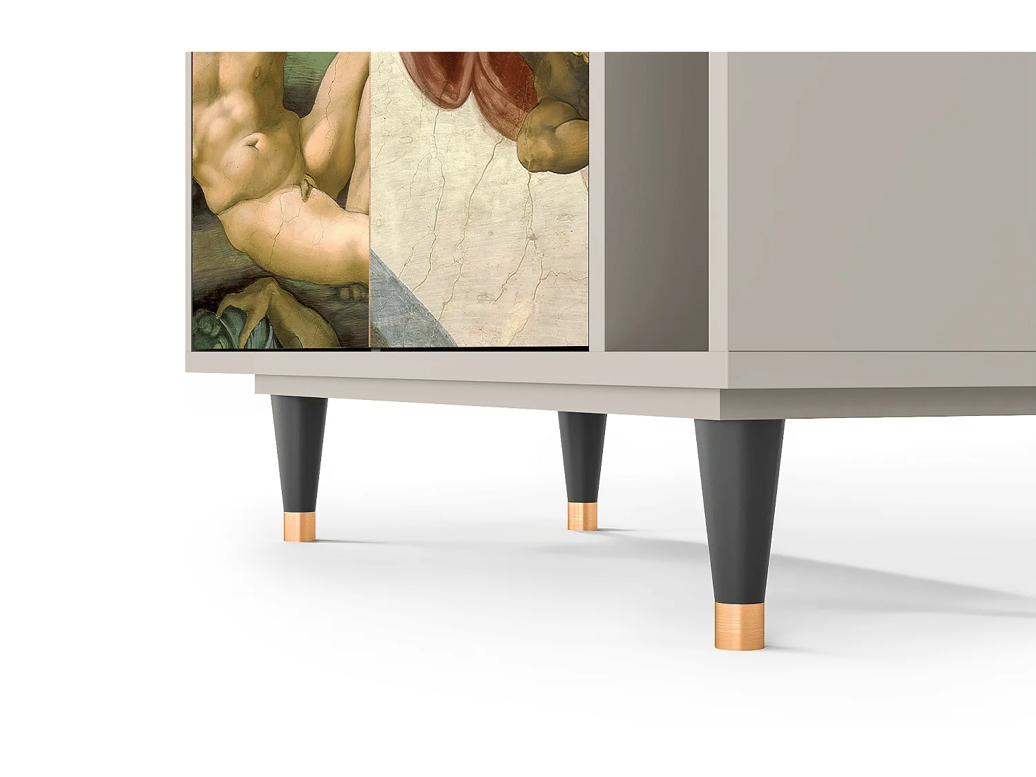 Kredens - 96х110х41 cm - BS6 - The Creation of Adam, Piaskowy