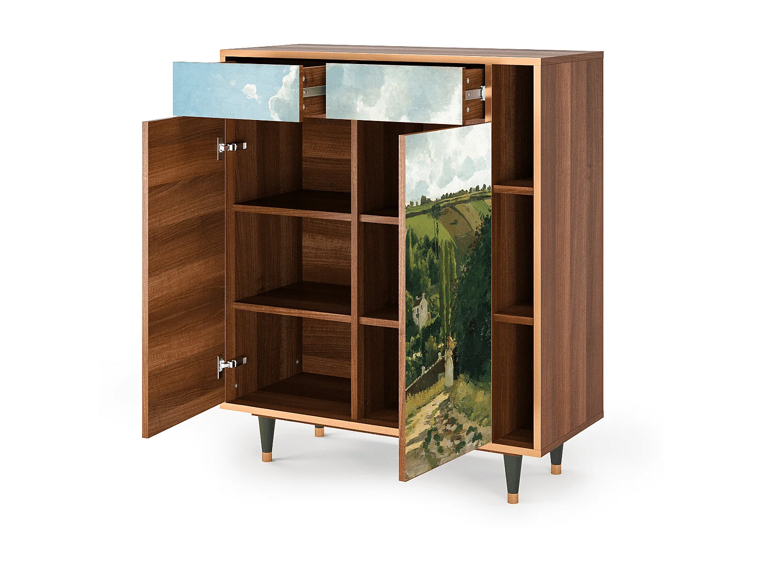 Dressoir - 96х110х41 cm - BS6 - Jalais Hill by Pissarro, Walnoot