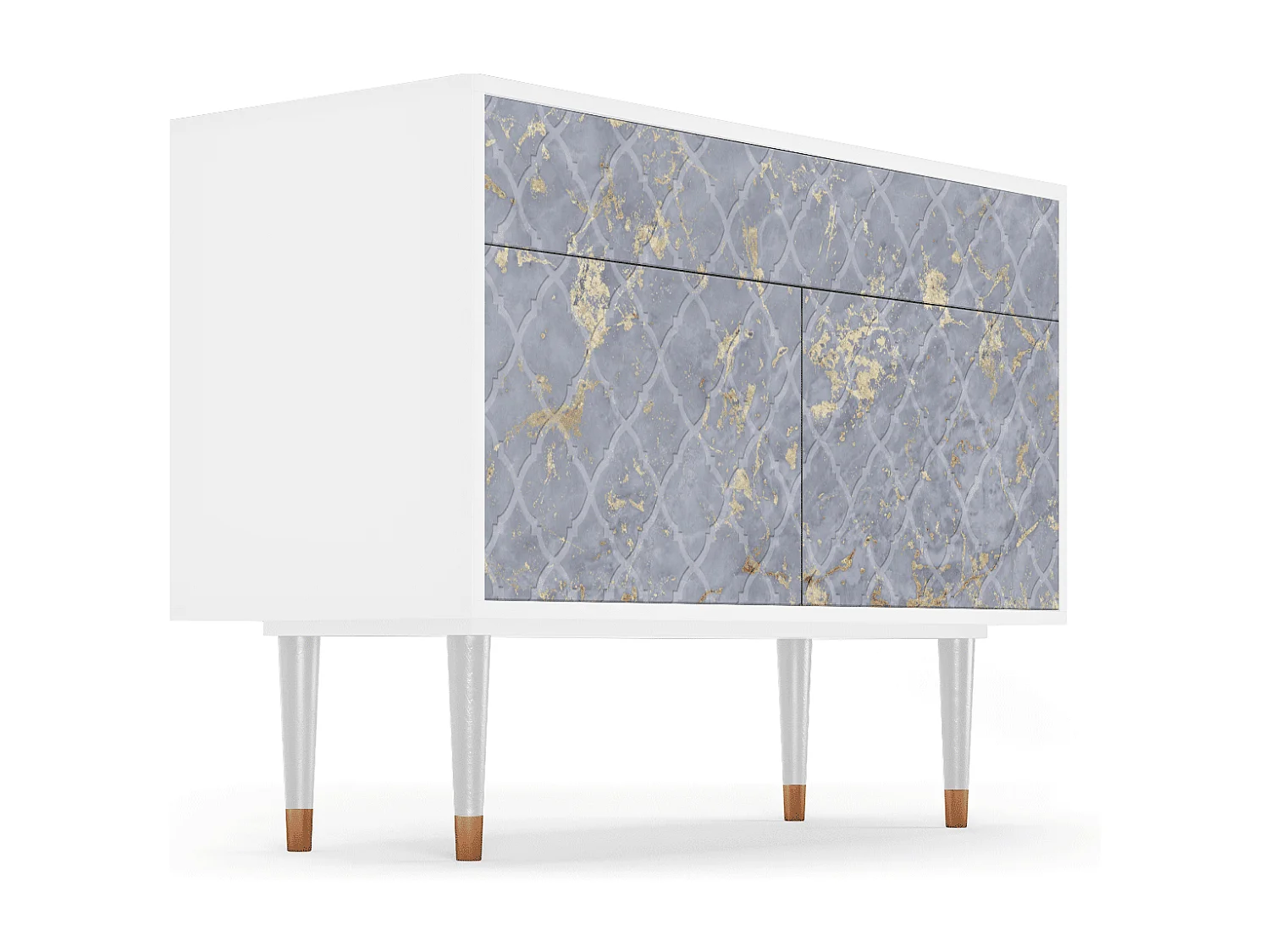 Credenza - 115x85x48 cm - BS4 - Golden Smoke, Bianco