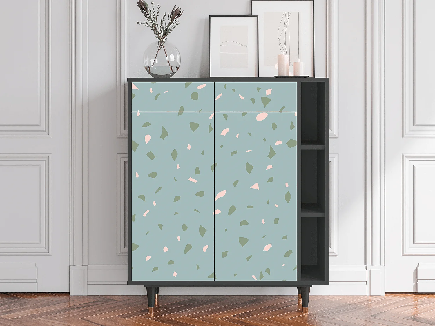 Buffet - 96х110х41 cm - BS6 - Blue Drops, Anthracite