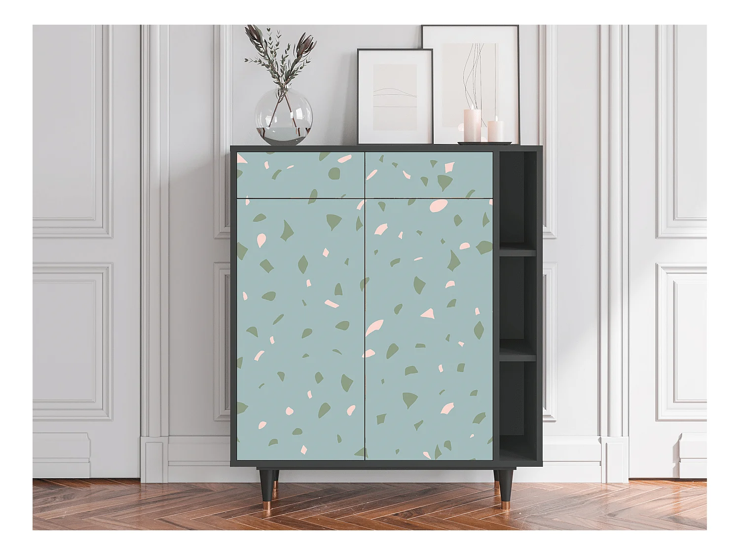 Buffet - 96х110х41 cm - BS6 - Blue Drops, Anthracite