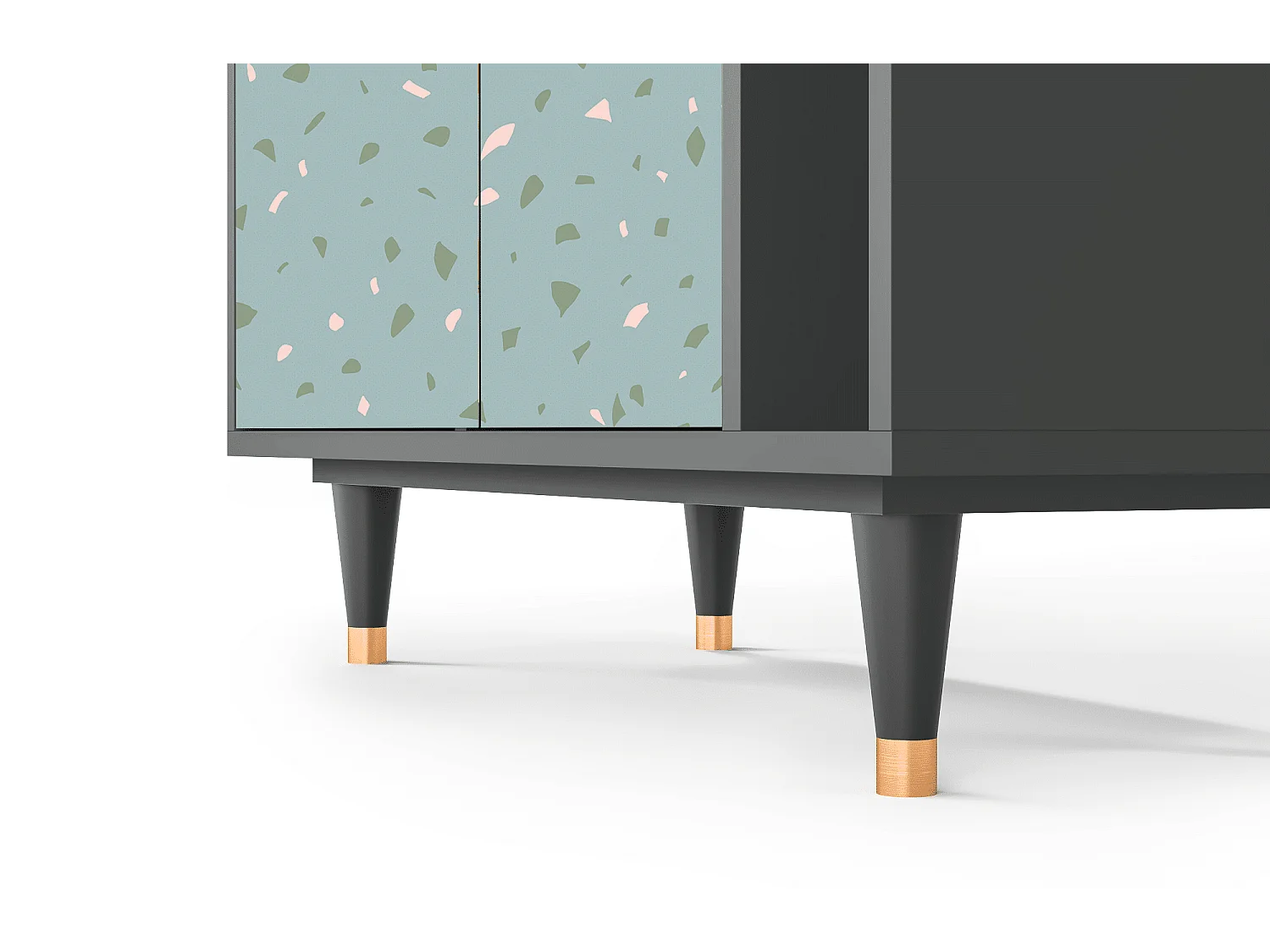 Kredens - 96х110х41 cm - BS6 - Blue Drops, Antracyt