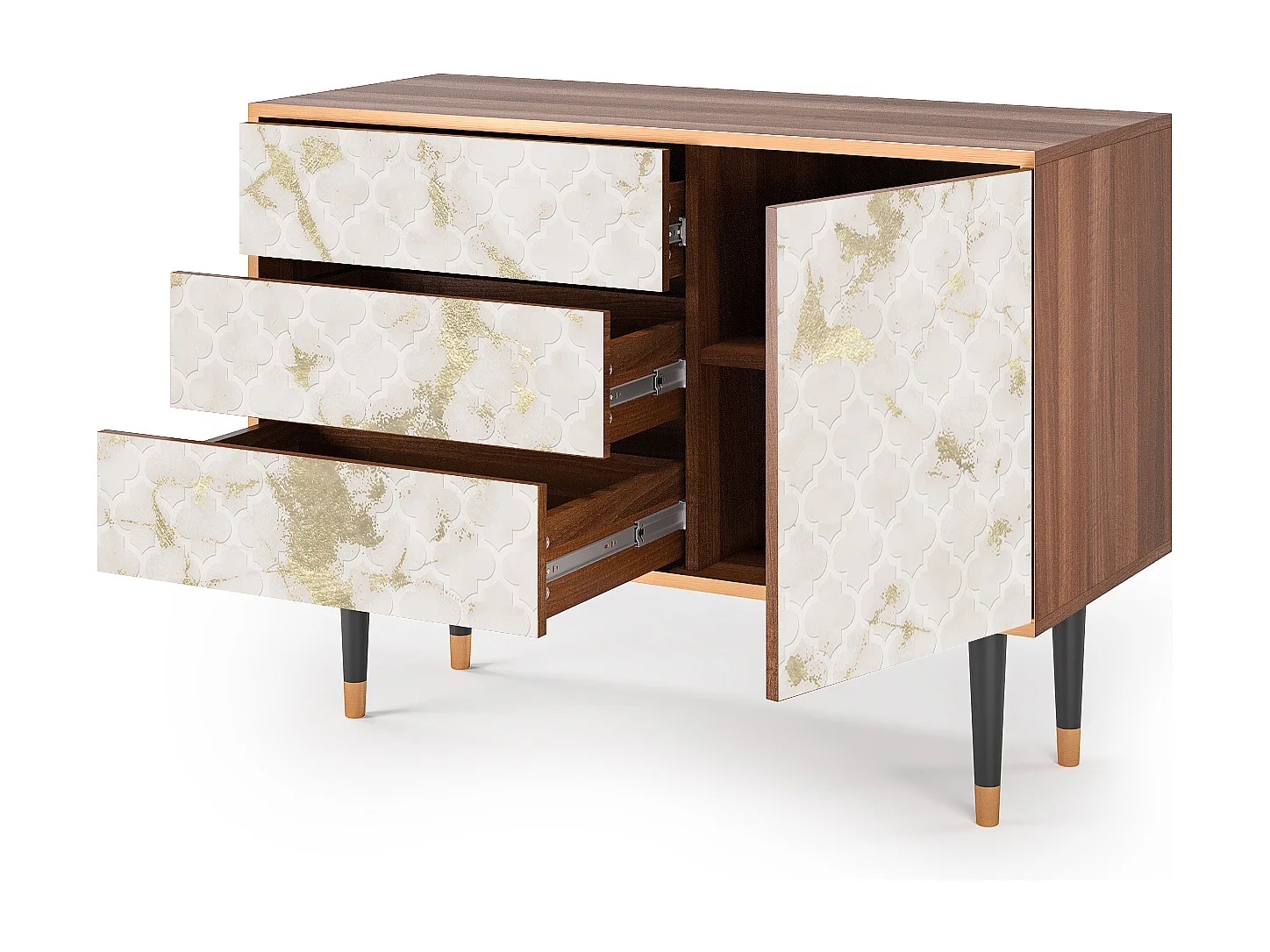 Credenza - 115х84х41 cm - S3 - Sahara desert, Noce