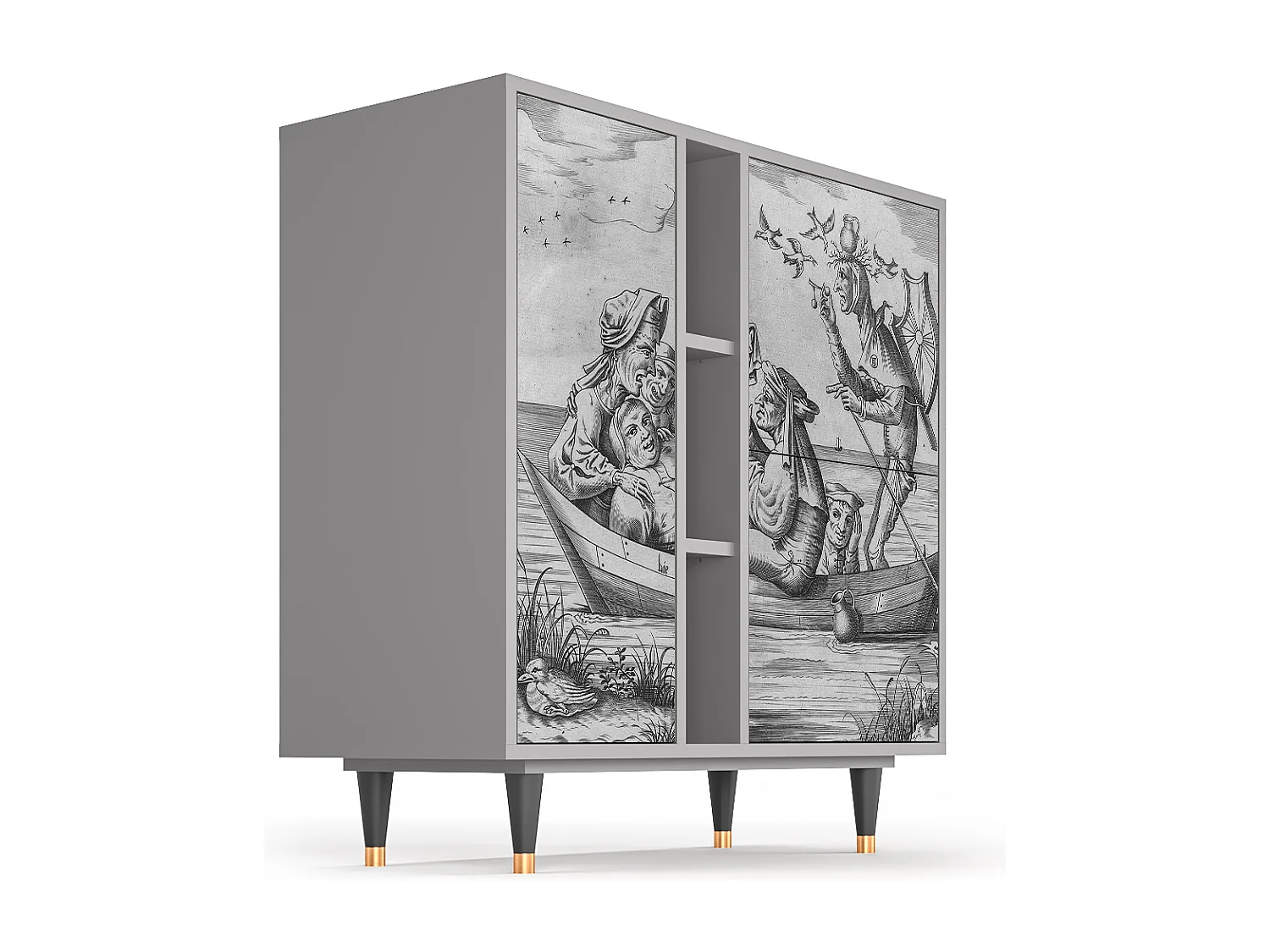 Buffet - 94х96х41 cm - BS5 - Blau Schuyte, Gris