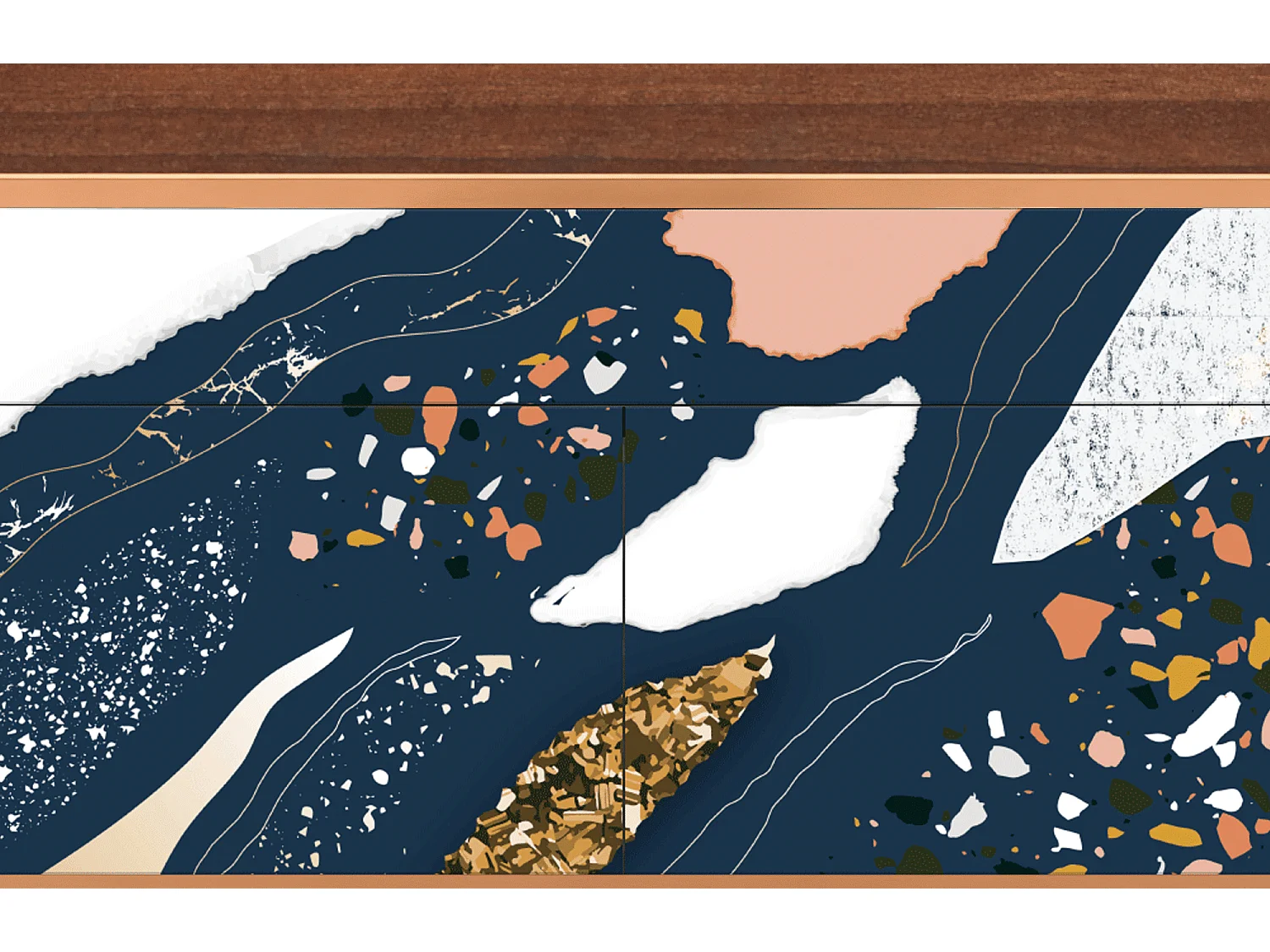 Kredens - 115x85x48 cm - BS4 - Nude Iceberg, Orzech