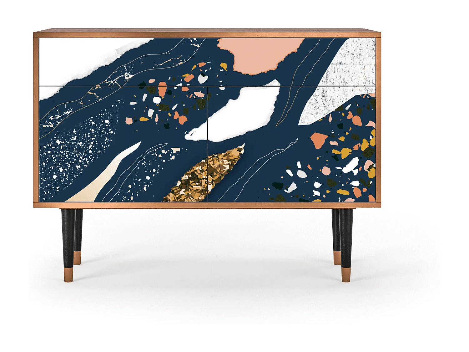Dressoir - 115x85x48 cm - BS4 - Nude Iceberg, Walnoot