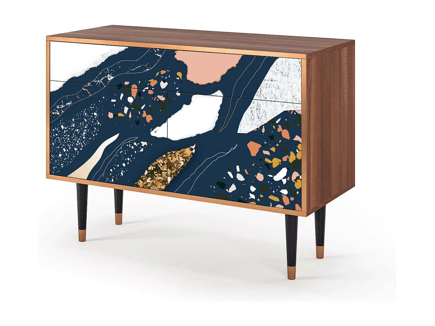 Dressoir - 115x85x48 cm - BS4 - Nude Iceberg, Walnoot