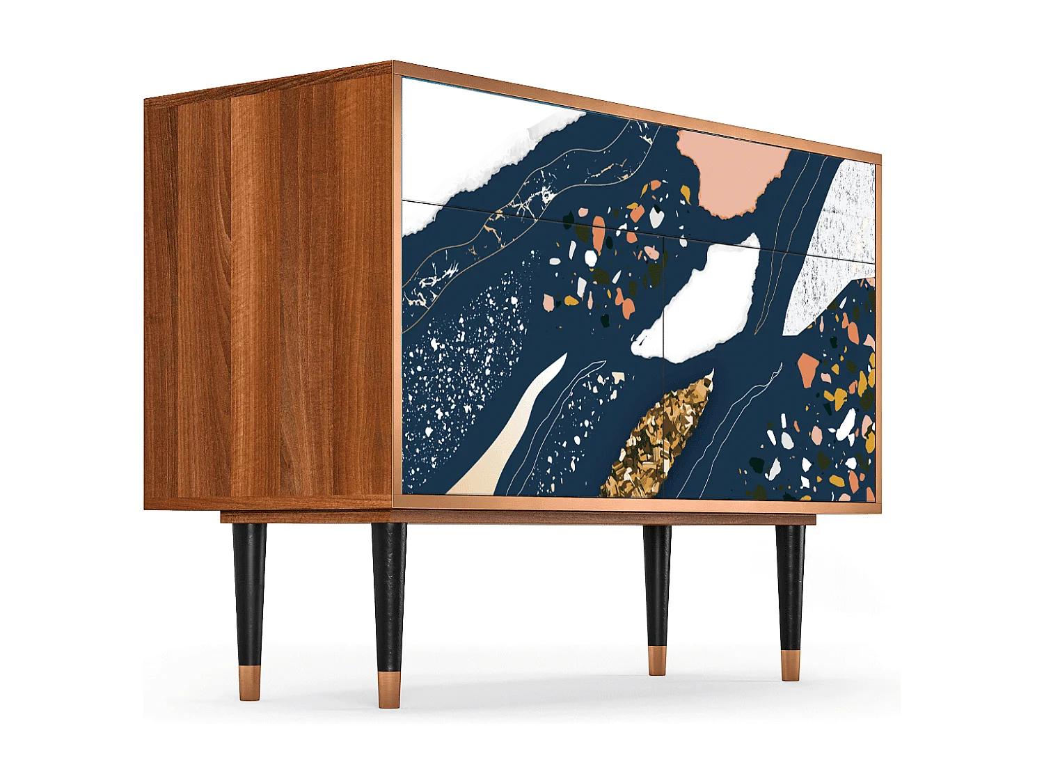 Dressoir - 115x85x48 cm - BS4 - Nude Iceberg, Walnoot