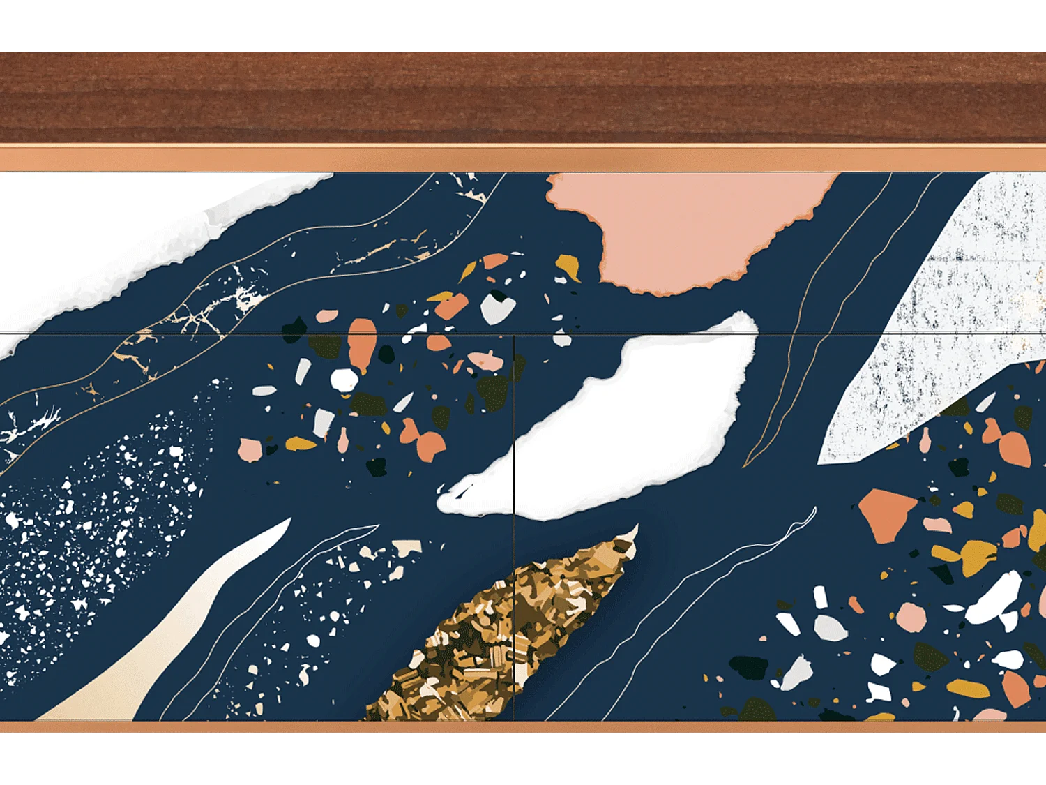 Dressoir - 115x85x48 cm - BS4 - Nude Iceberg, Walnoot