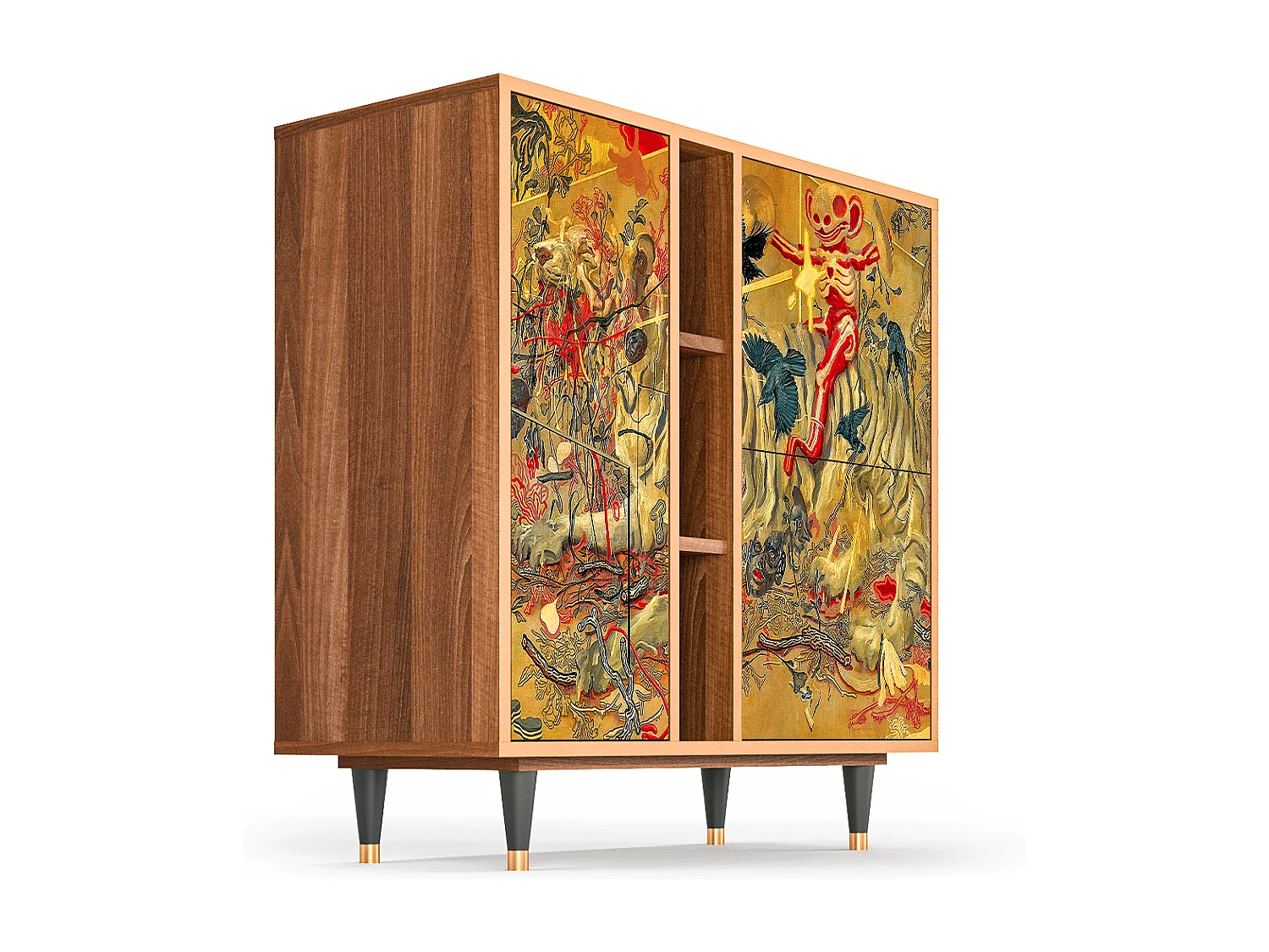 Sideboard - 94х96х41 cm - BS5 - Blood by James Jean, Walnuss