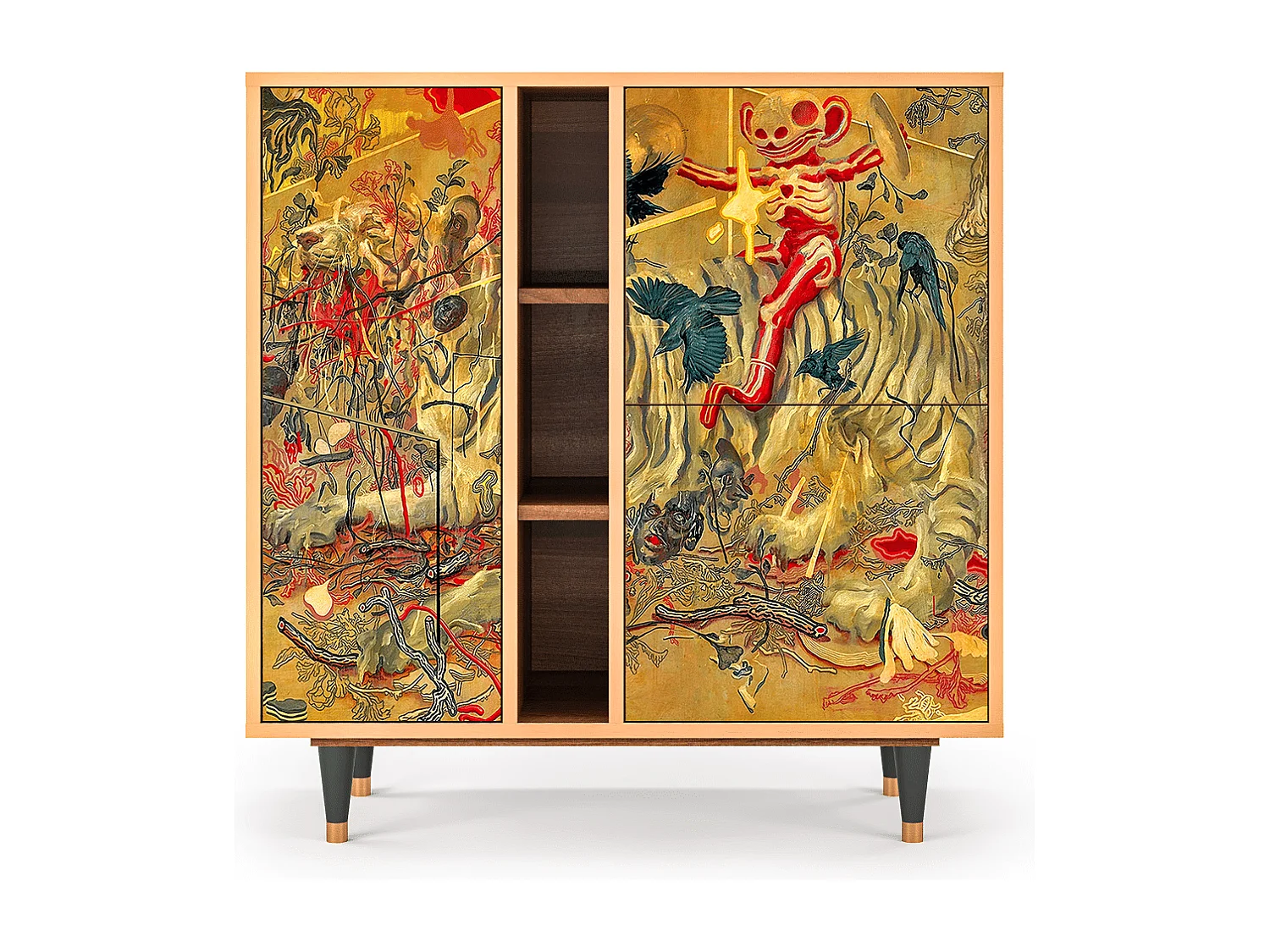 Dressoir - 94х96х41 cm - BS5 - Blood by James Jean, Walnoot