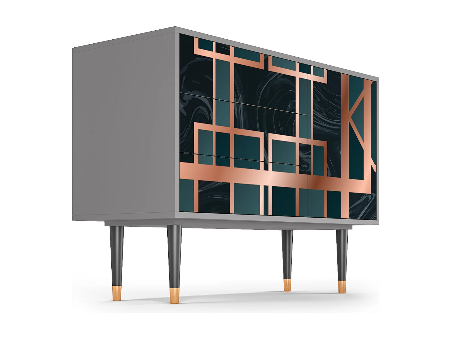 Buffet - 115х84х41 cm - S3 - Emerald Metro, Gris