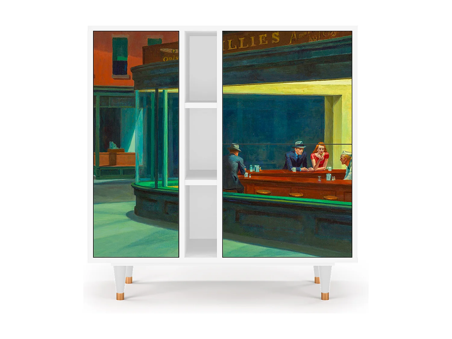 Aparador - 94х96х41 cm - BS5 - Nighthawks by Hopper, Branco
