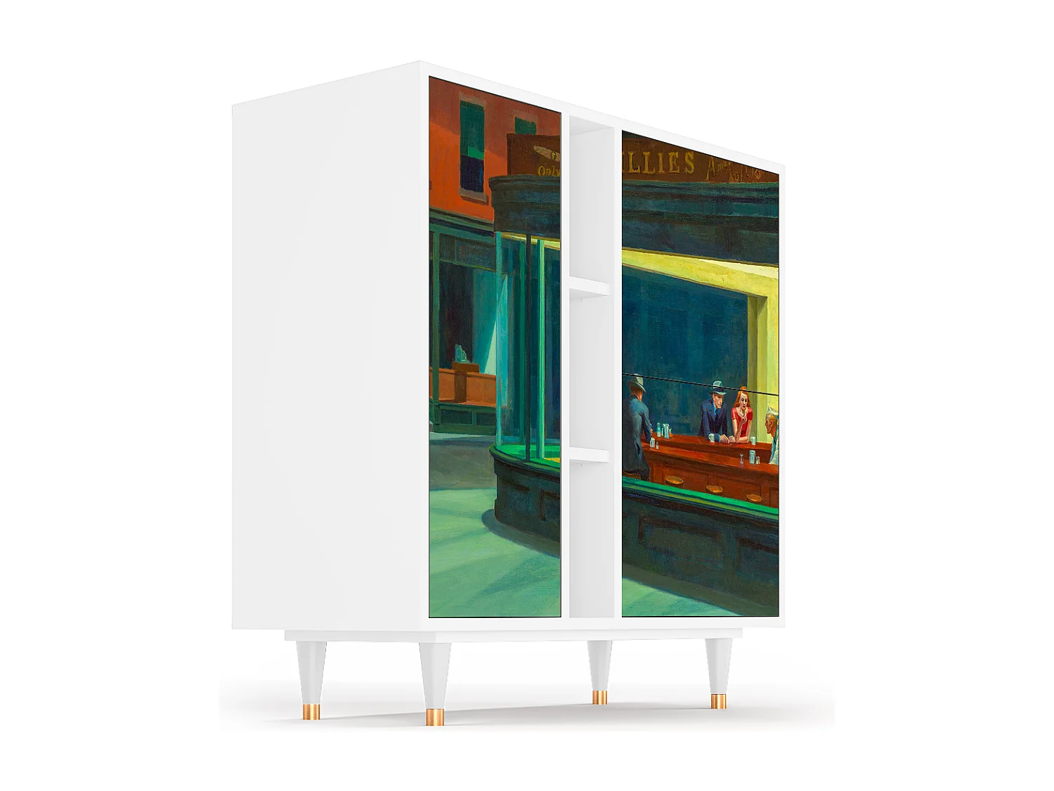 Aparador - 94х96х41 cm - BS5 - Nighthawks by Hopper, Branco