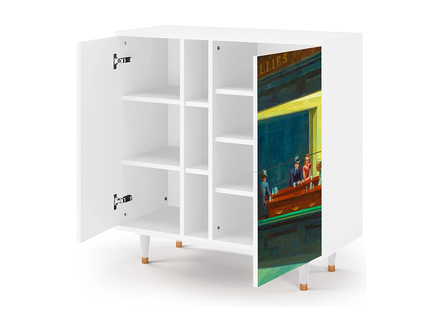 Aparador - 94х96х41 cm - BS5 - Nighthawks by Hopper, Branco