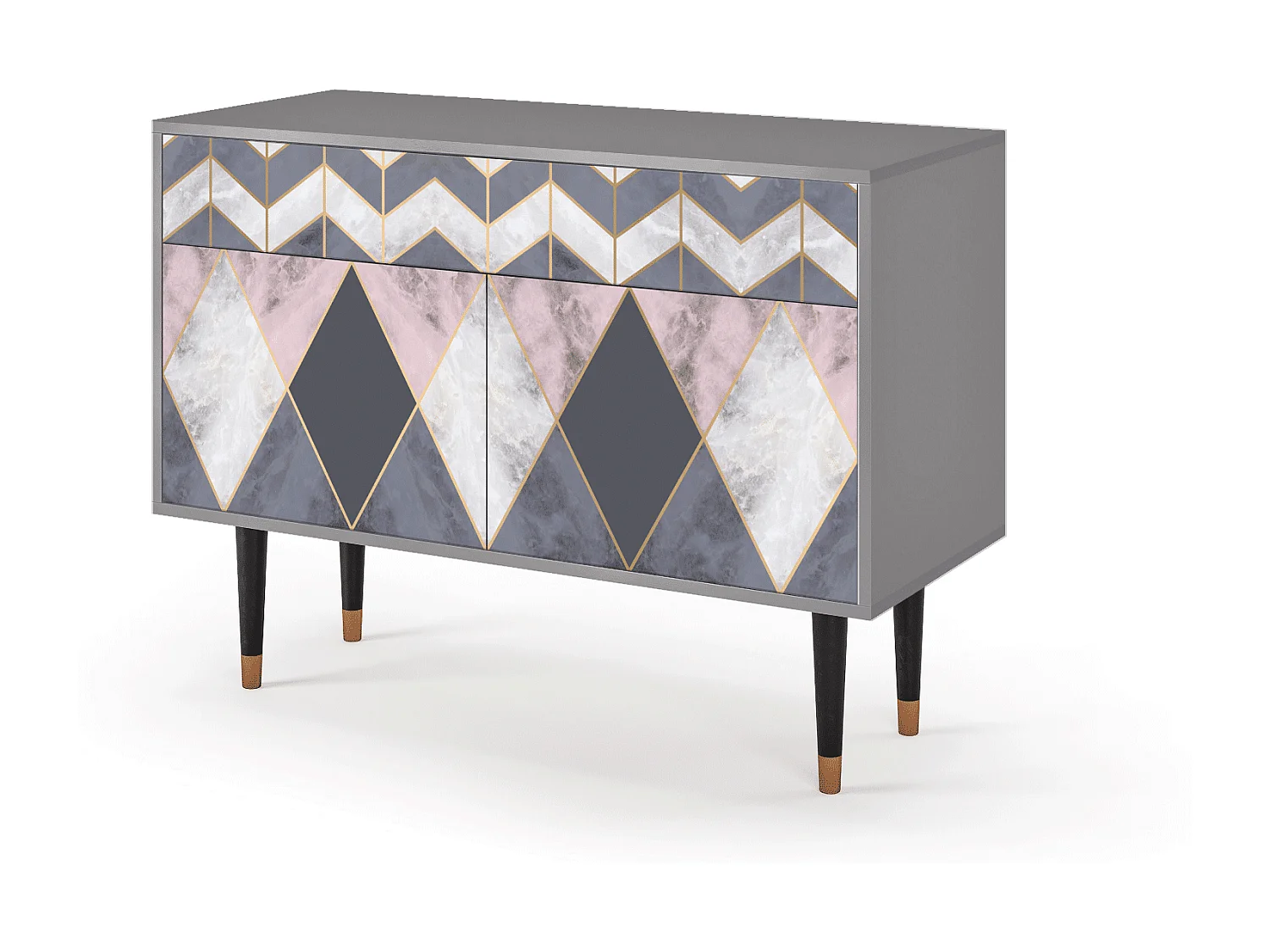 Kredens - 115x85x48 cm - BS4 - Ideal Harmony, Szary