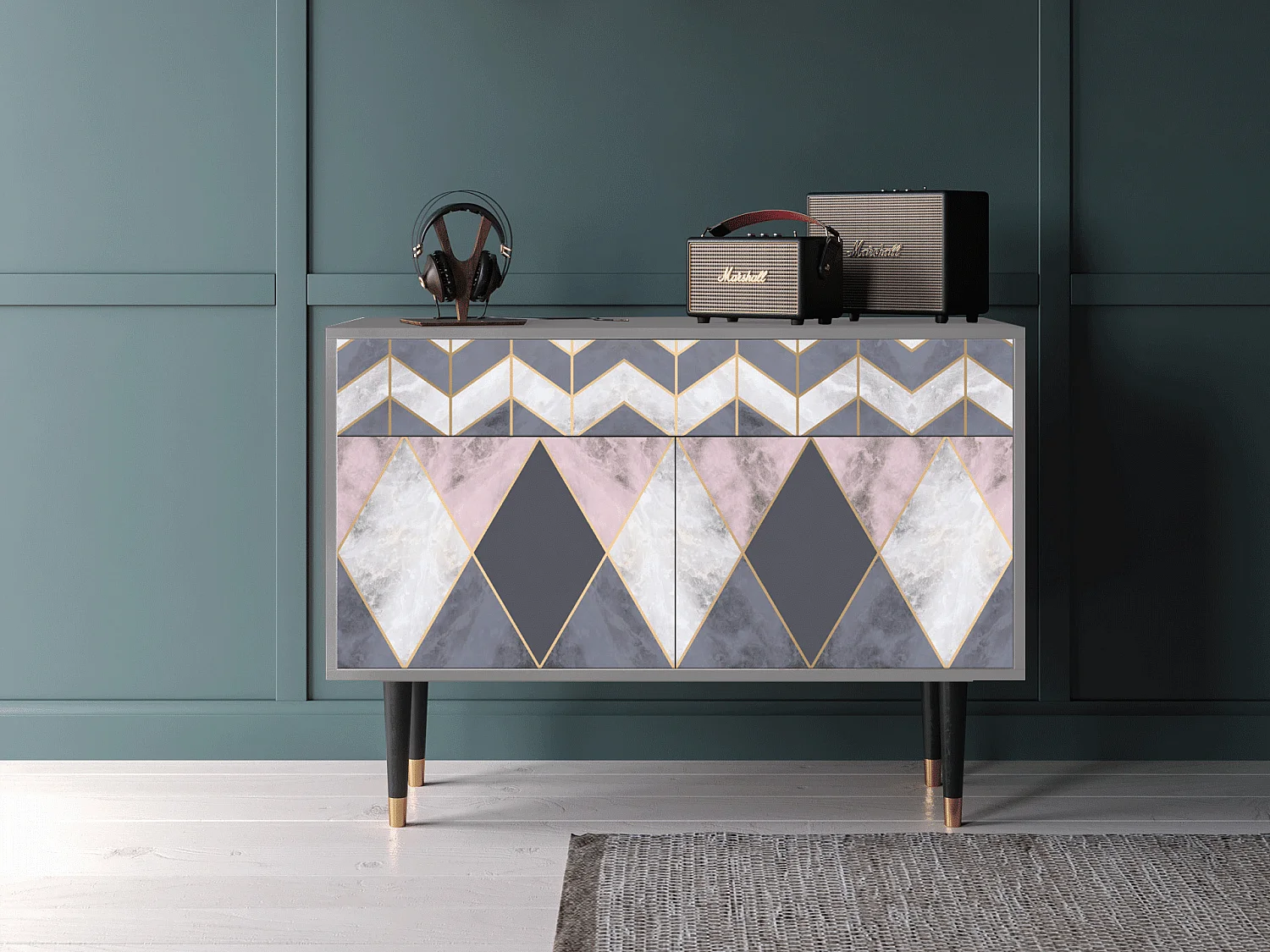 Buffet - 115x85x48 cm - BS4 - Ideal Harmony, Gris