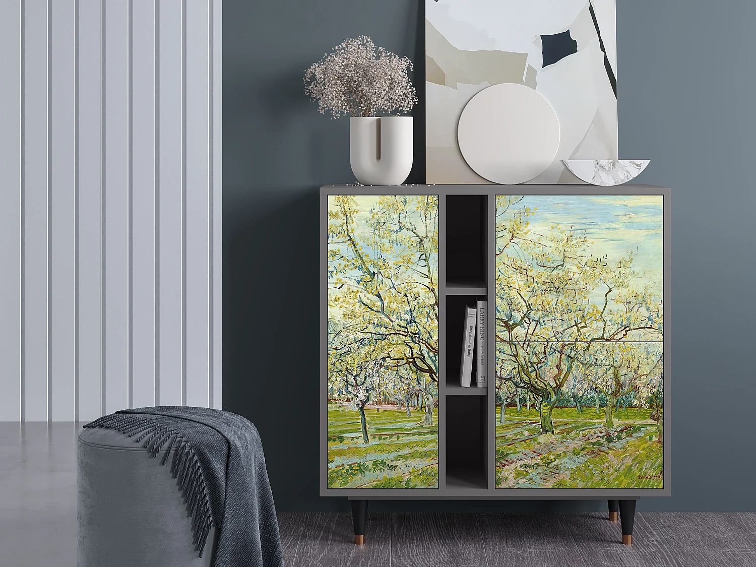 Sideboard - 94х96х41 cm - BS5 - The Weiß Orchard, Grau