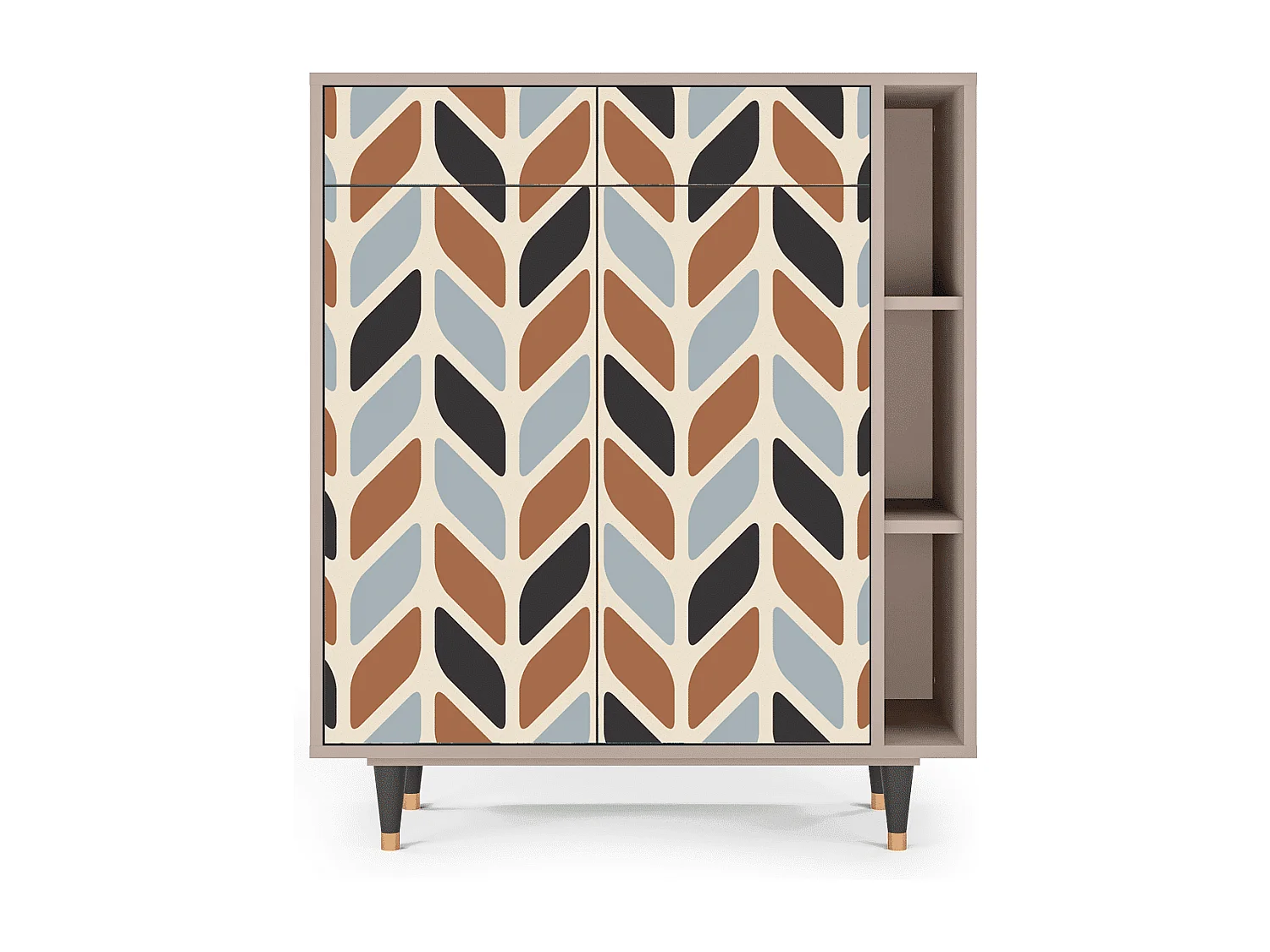 Sideboard - 96х110х41 cm - BS6 - Beige Laure, Latte