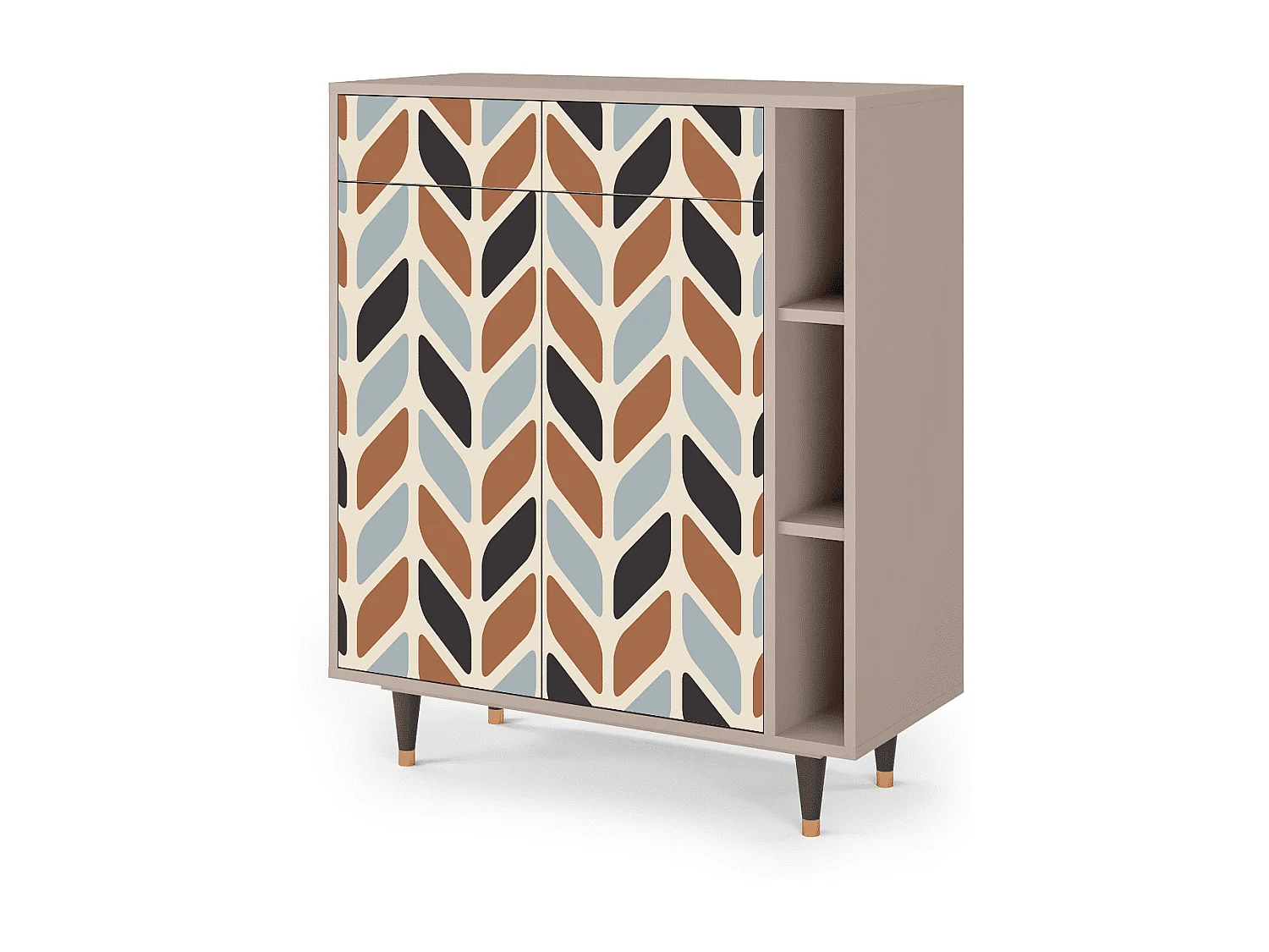 Sideboard - 96х110х41 cm - BS6 - Beige Laure, Latte