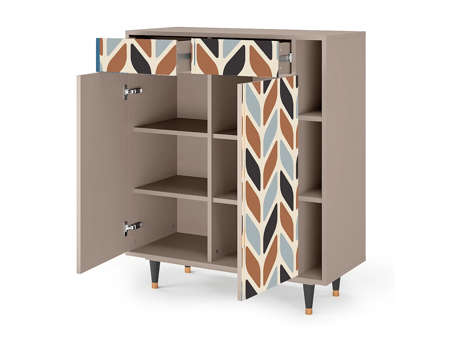 Sideboard - 96х110х41 cm - BS6 - Beige Laure, Latte